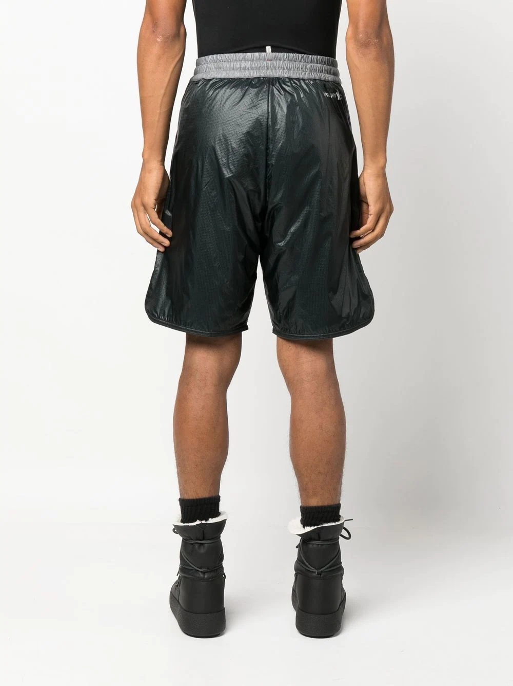 patchwork track shorts - 4