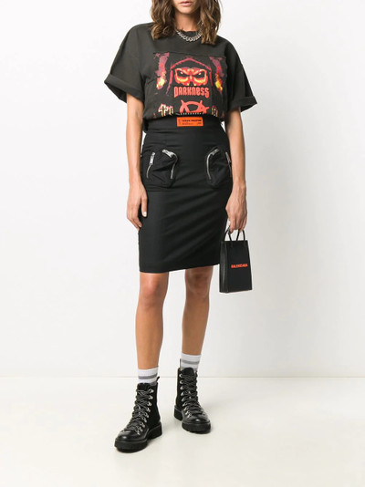 Heron Preston front-zip pockets high-waisted skirt outlook