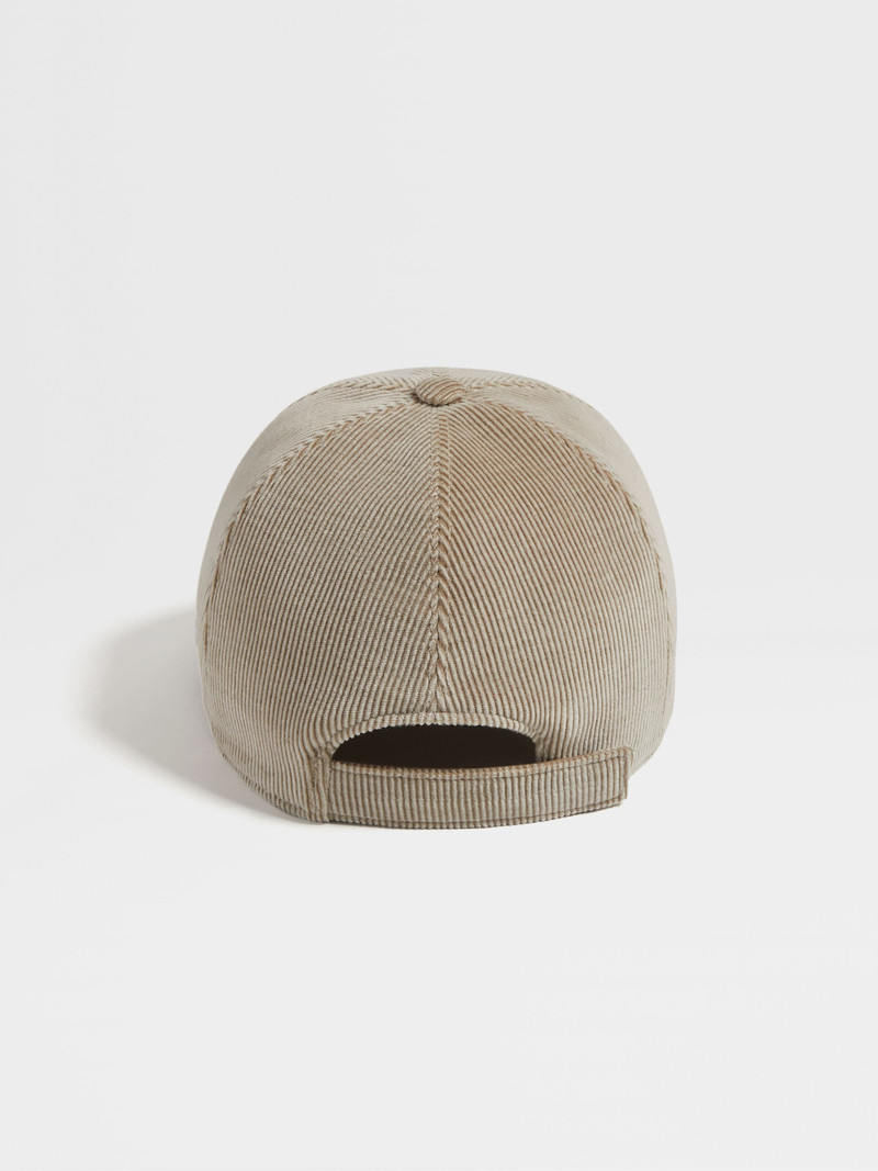 BEIGE CASHCO LINED BASEBALL CAP 3