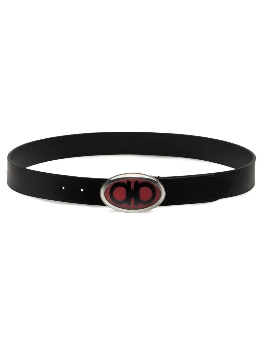 oval-shaped Gancini-buckle belt - 1