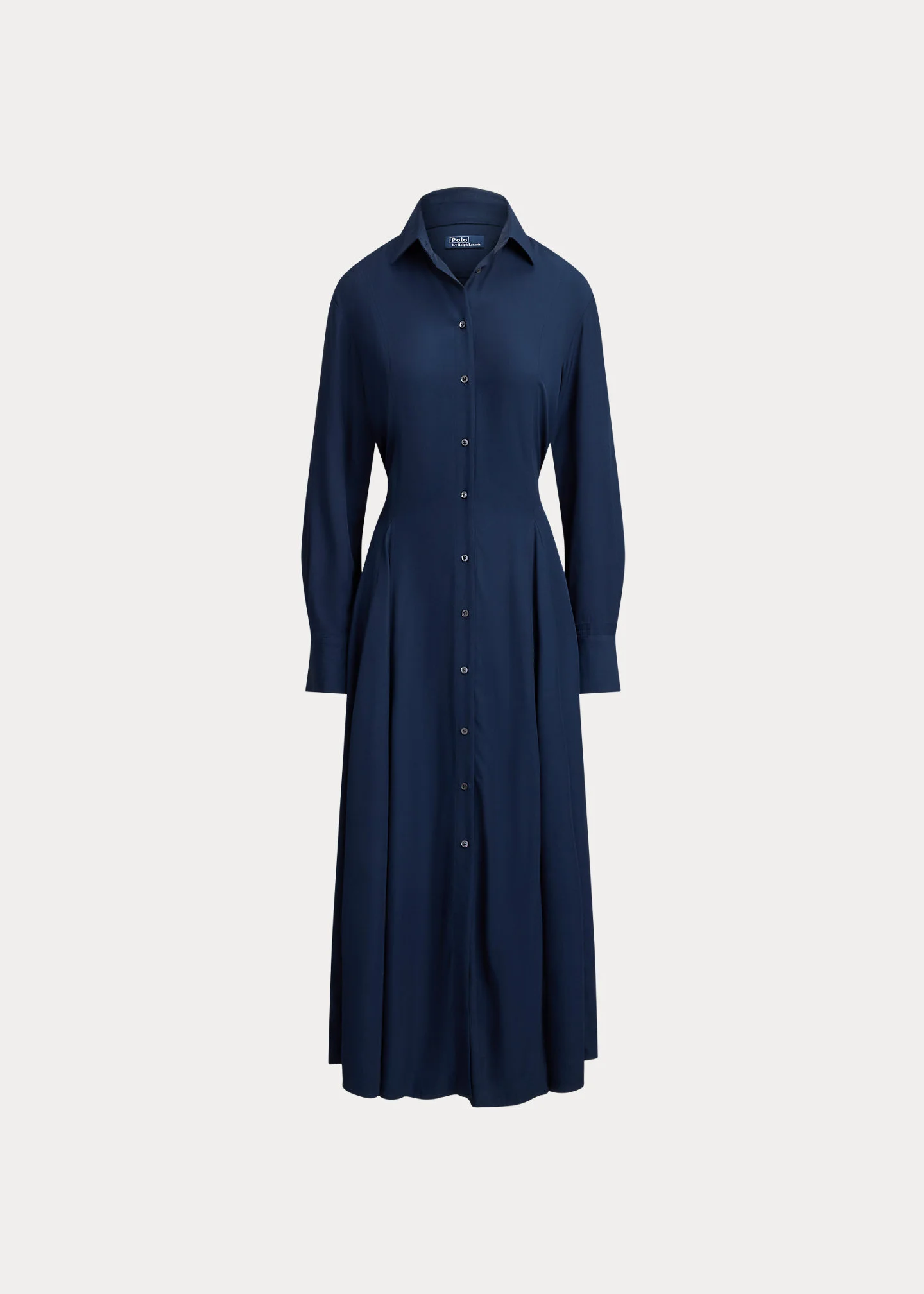 Self-Tie Twill Shirtdress - 1