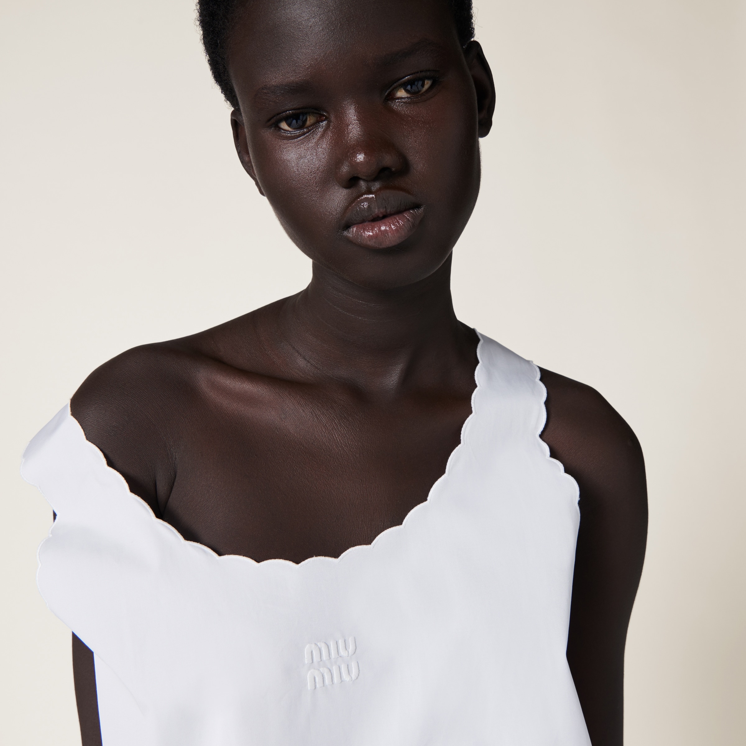 Embroidered poplin mini-dress - 5