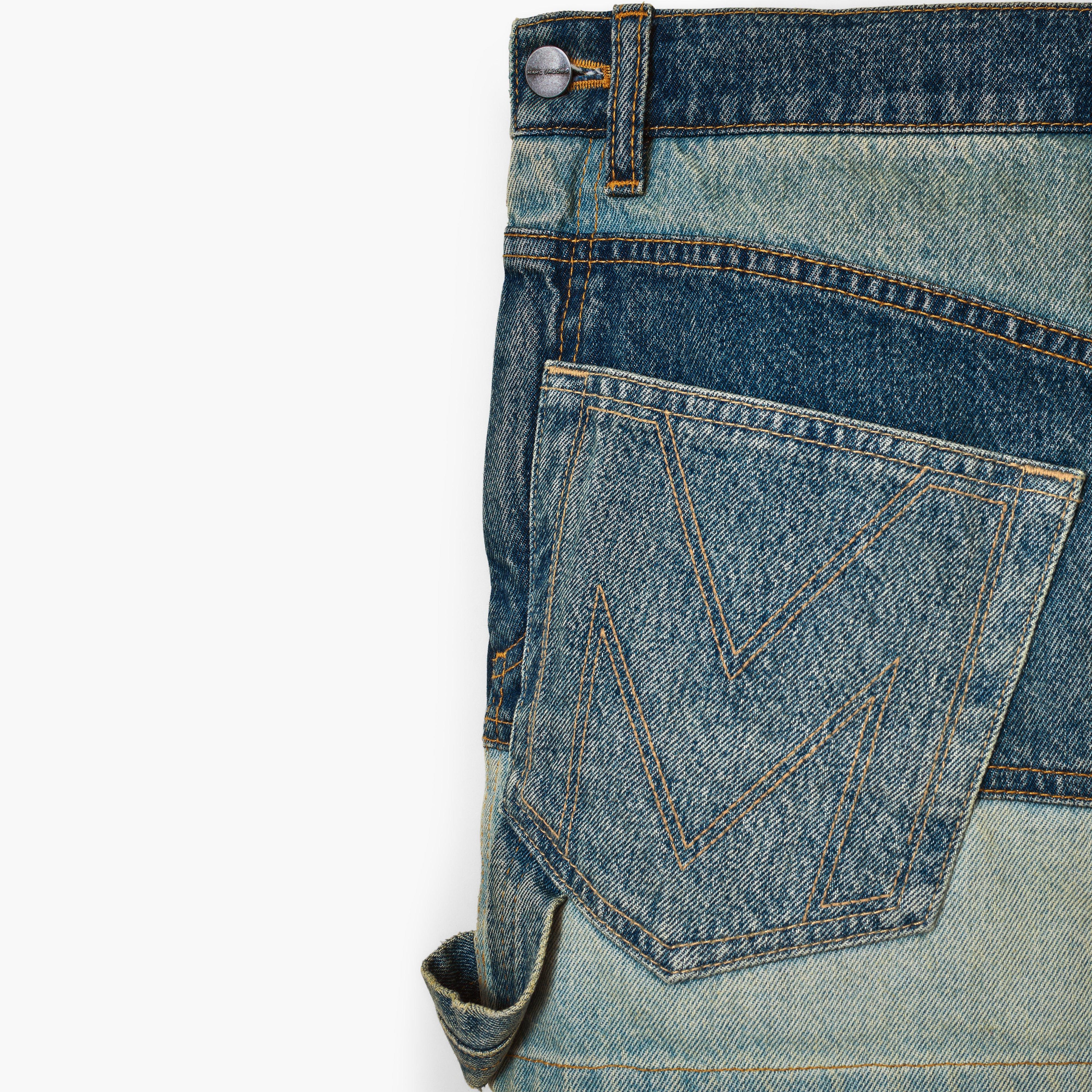 PATCHWORK DENIM MINI SKIRT - 7