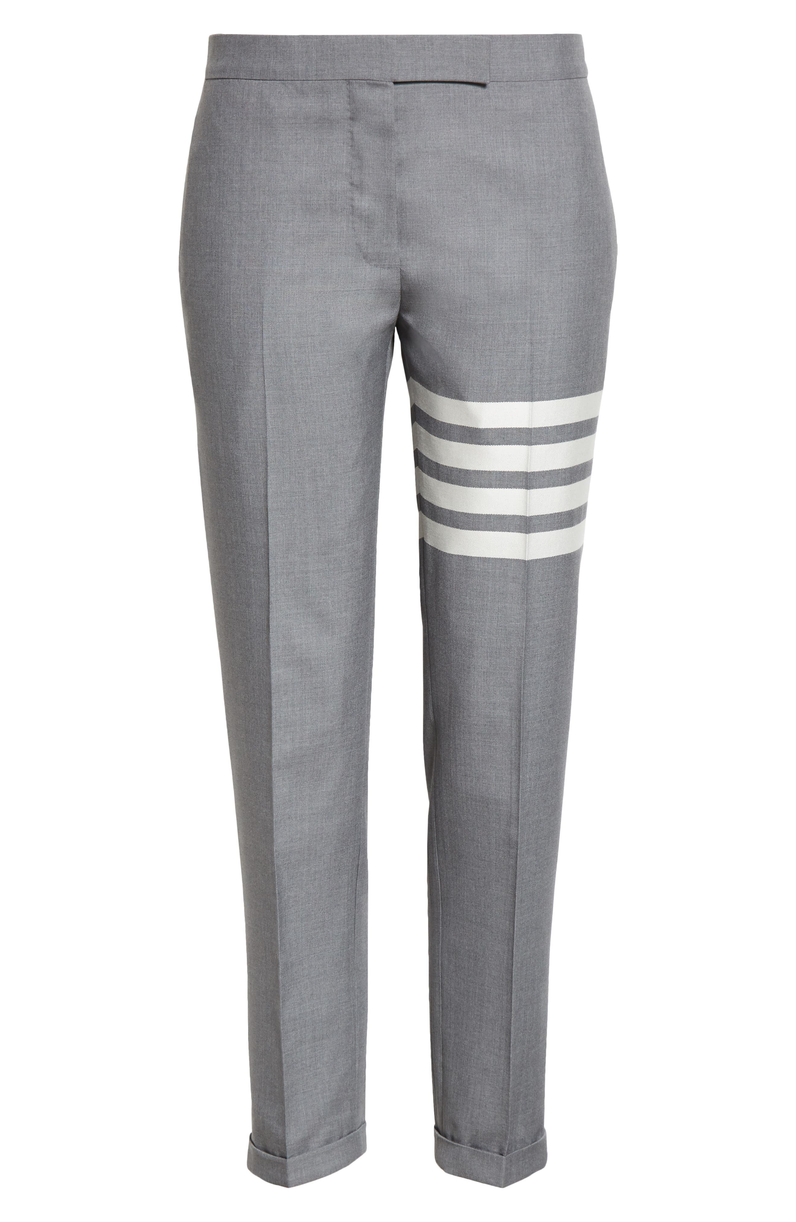 4-Bar Wool Crop Skinny Pants - 6