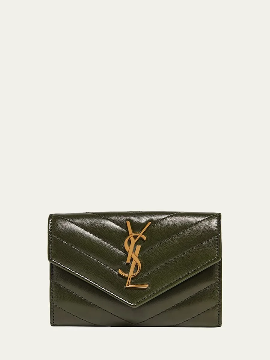 YSL Monogram Small Flap Wallet in Smooth Leather - 1