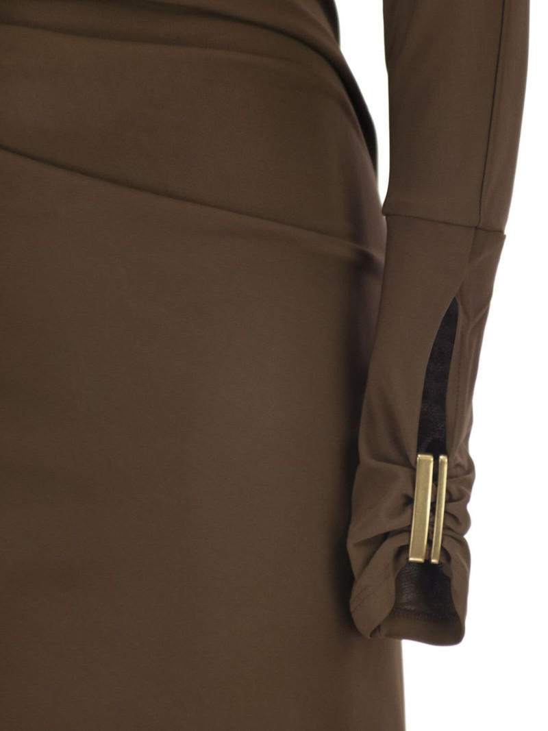 draped-waist midi dress 4