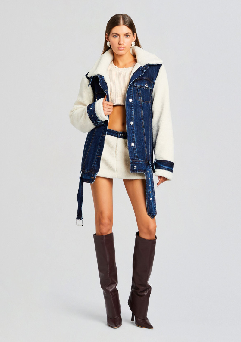 MINK TEDDY DENIM JACKET 3