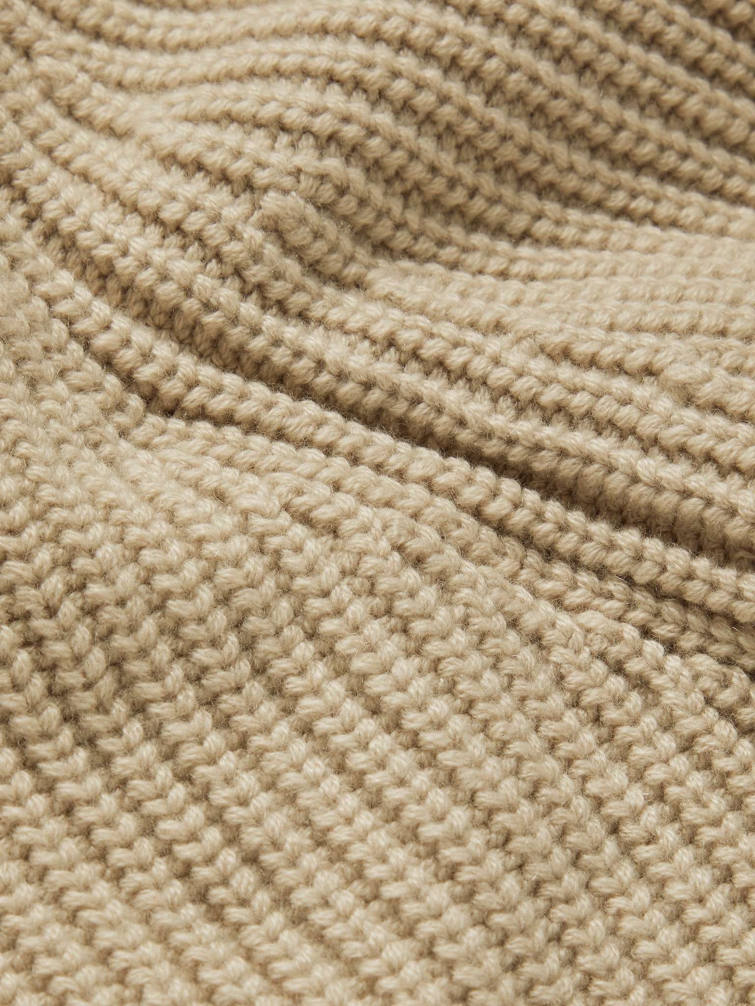 Ribbed Cashmere Mock-Neck Sweater - 3