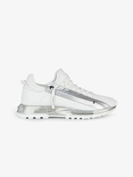 SPECTRE LOW RUNNERS SNEAKERS IN PERFORATED LEATHER WITH ZIP - 1