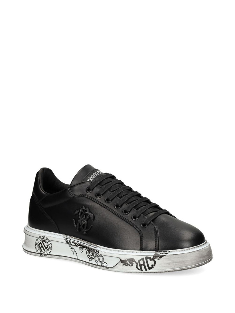 Roberto Cavalli logo-embellished sneakers outlook