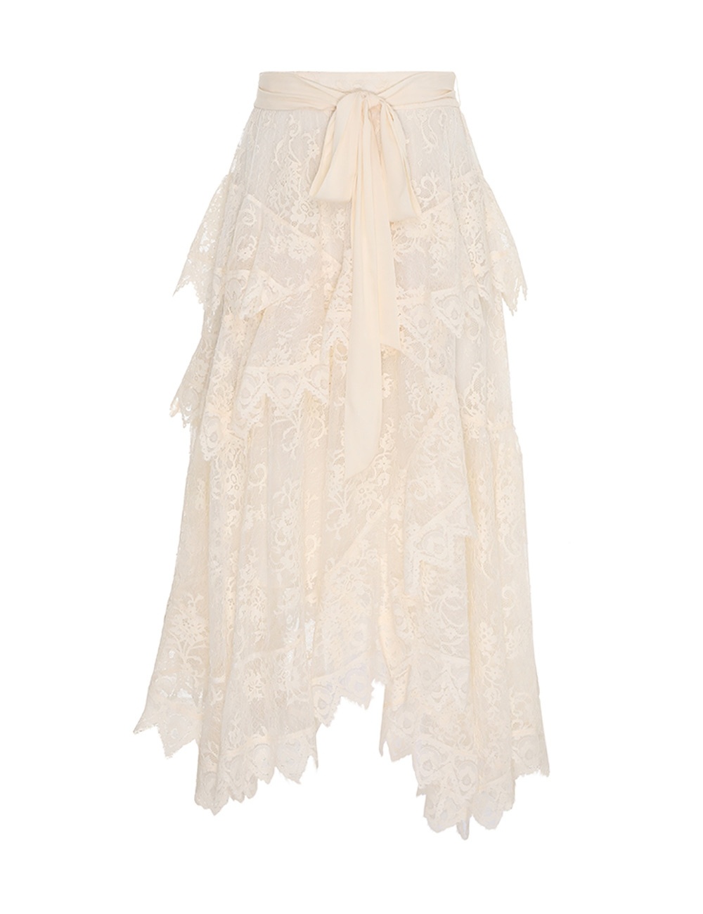 LACE ASYMMETRIC SKIRT - 1