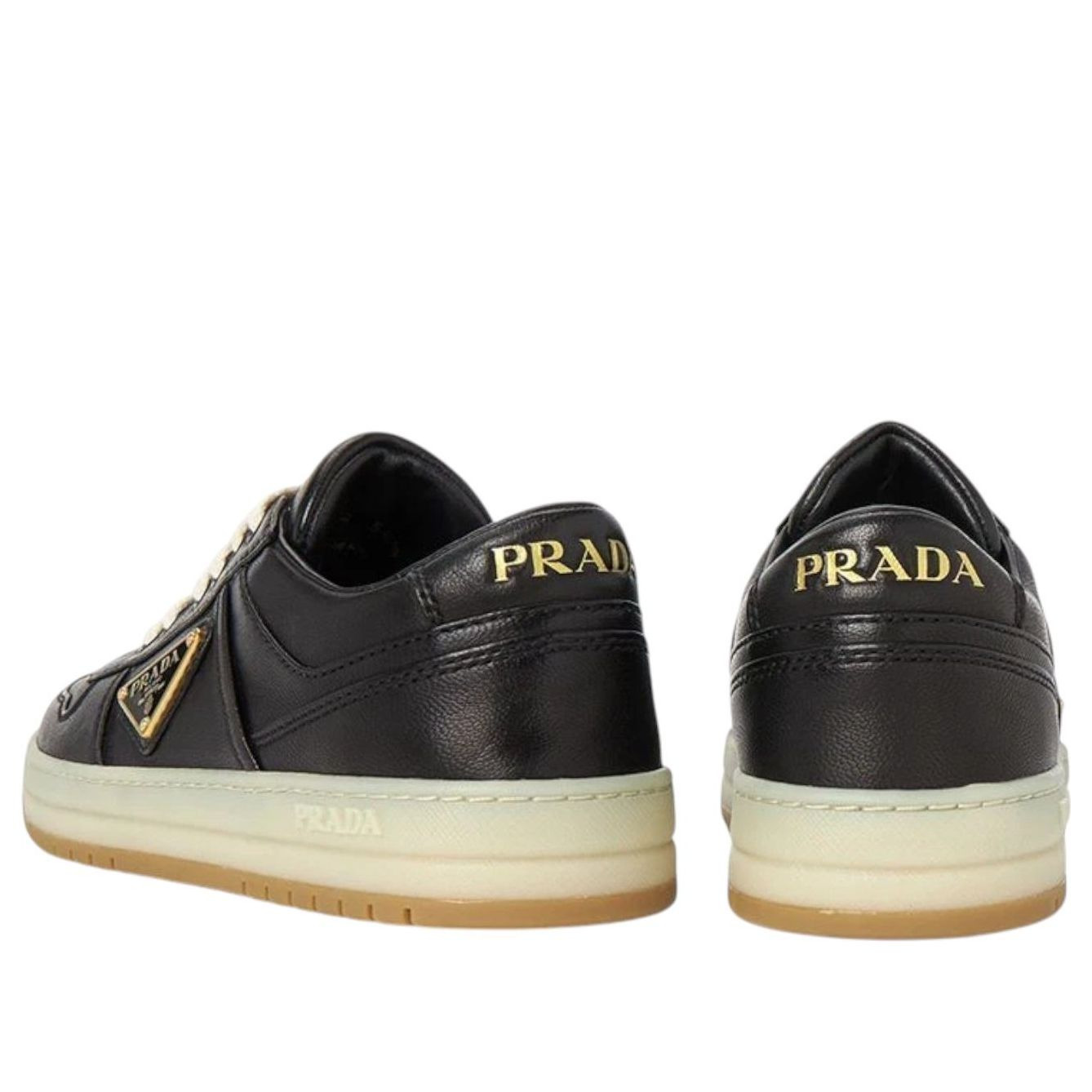 (WMNS) PRADA Downtown Leather Low 'Black Gum' 1E792M-038-F0632 - 4