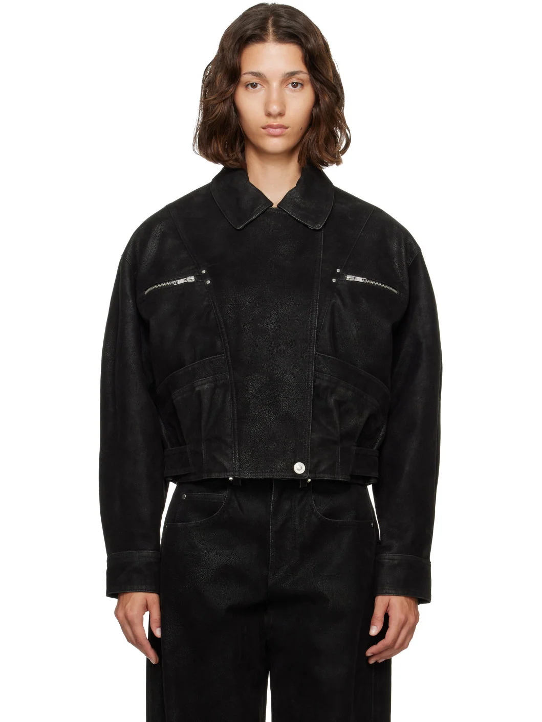 Black Belma Faux-Suede Jacket - 1