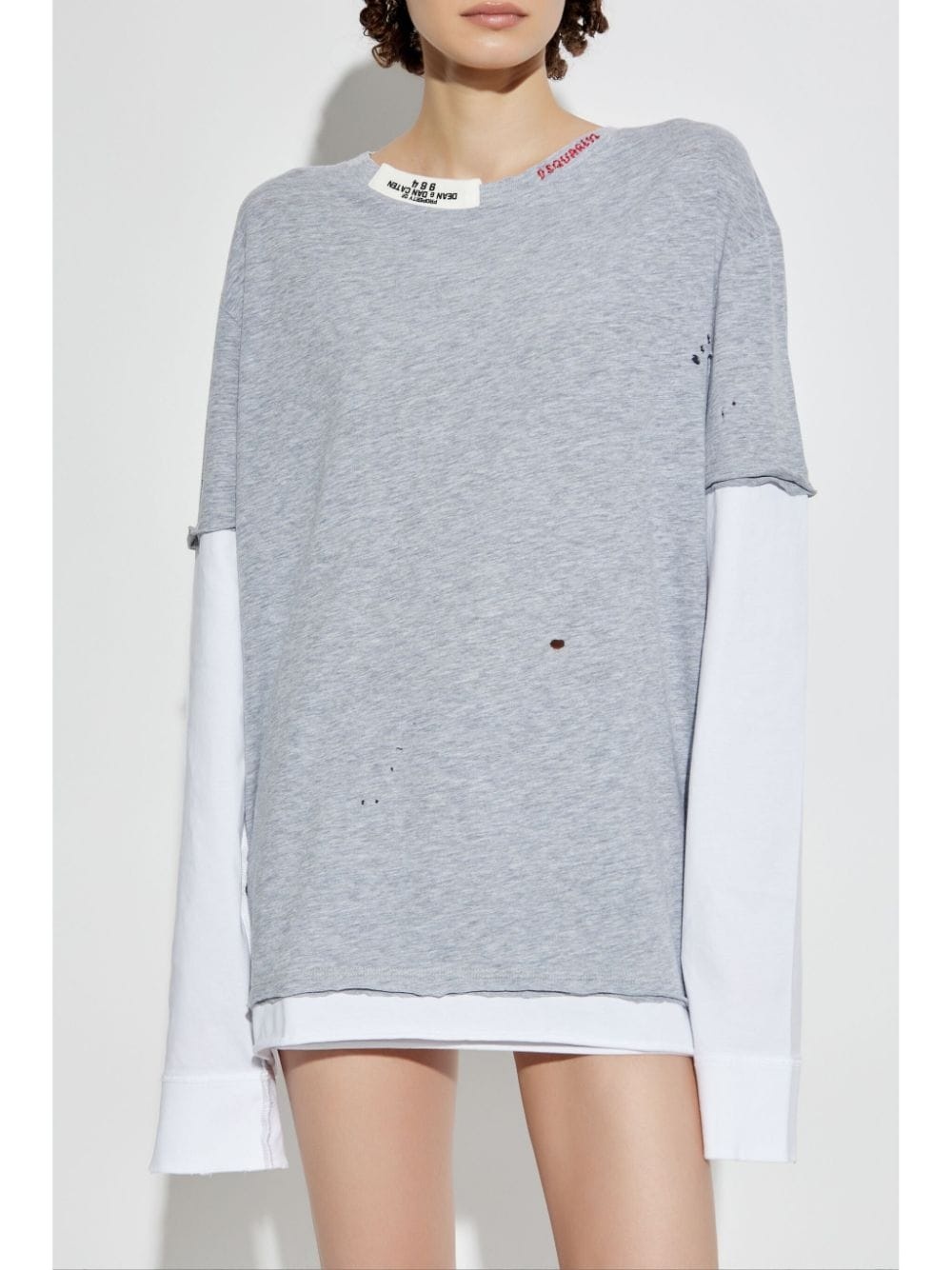 distressed long sleeve t-shirt - 3