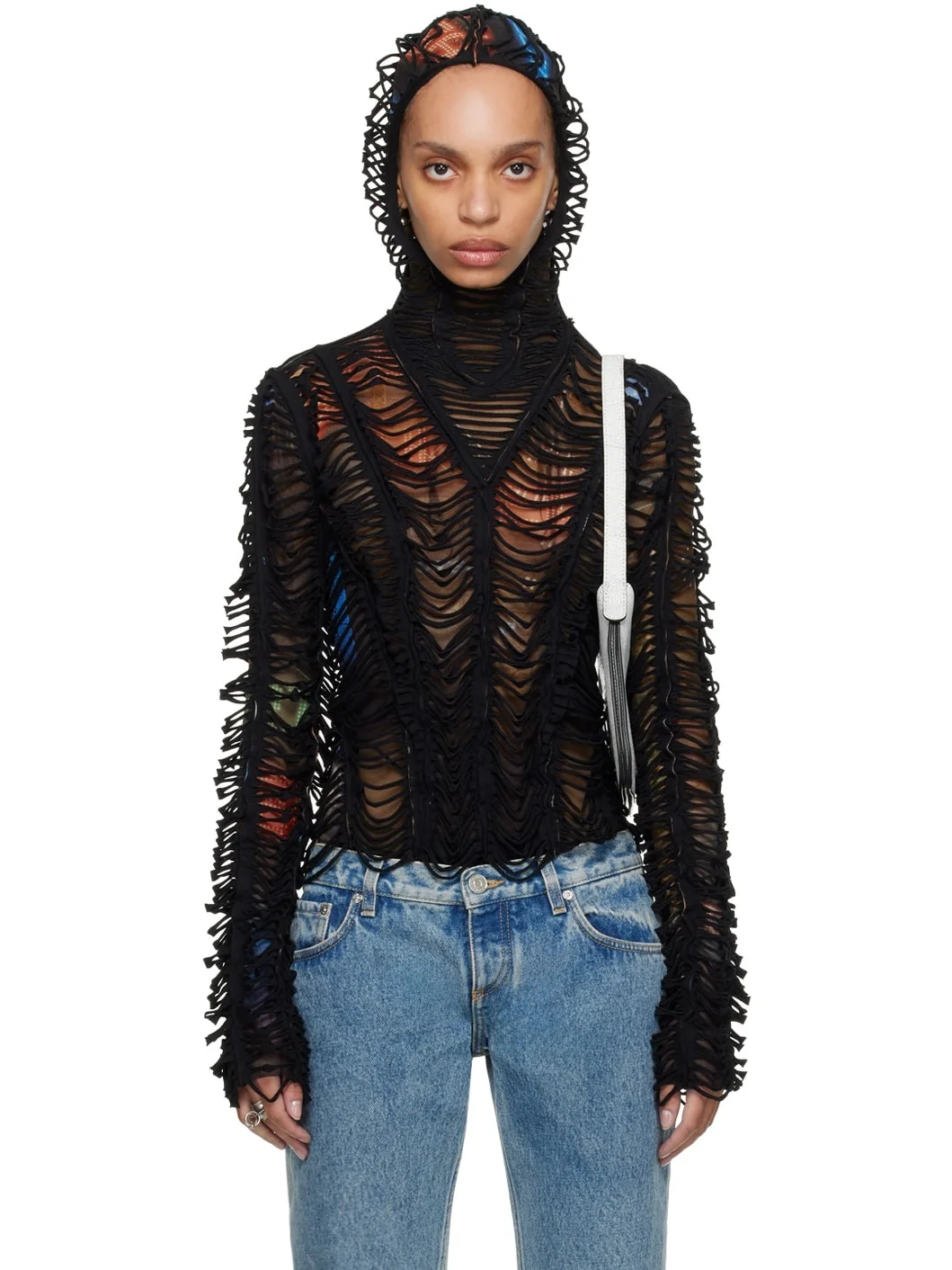 Brown Shayne Oliver Edition 'The Slashed City' Hoodie - 1