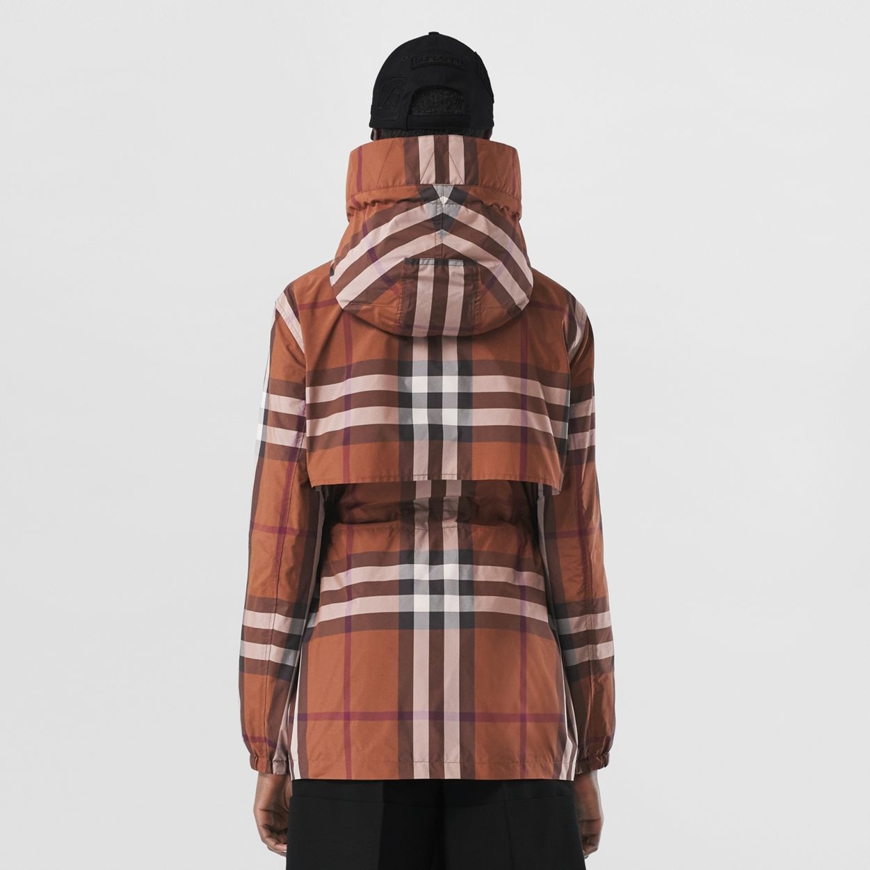 Check Lightweight Short Parka - 4