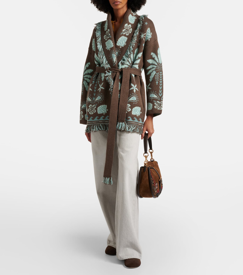 Alanui Echoes Of The Island wool and cotton cardigan outlook