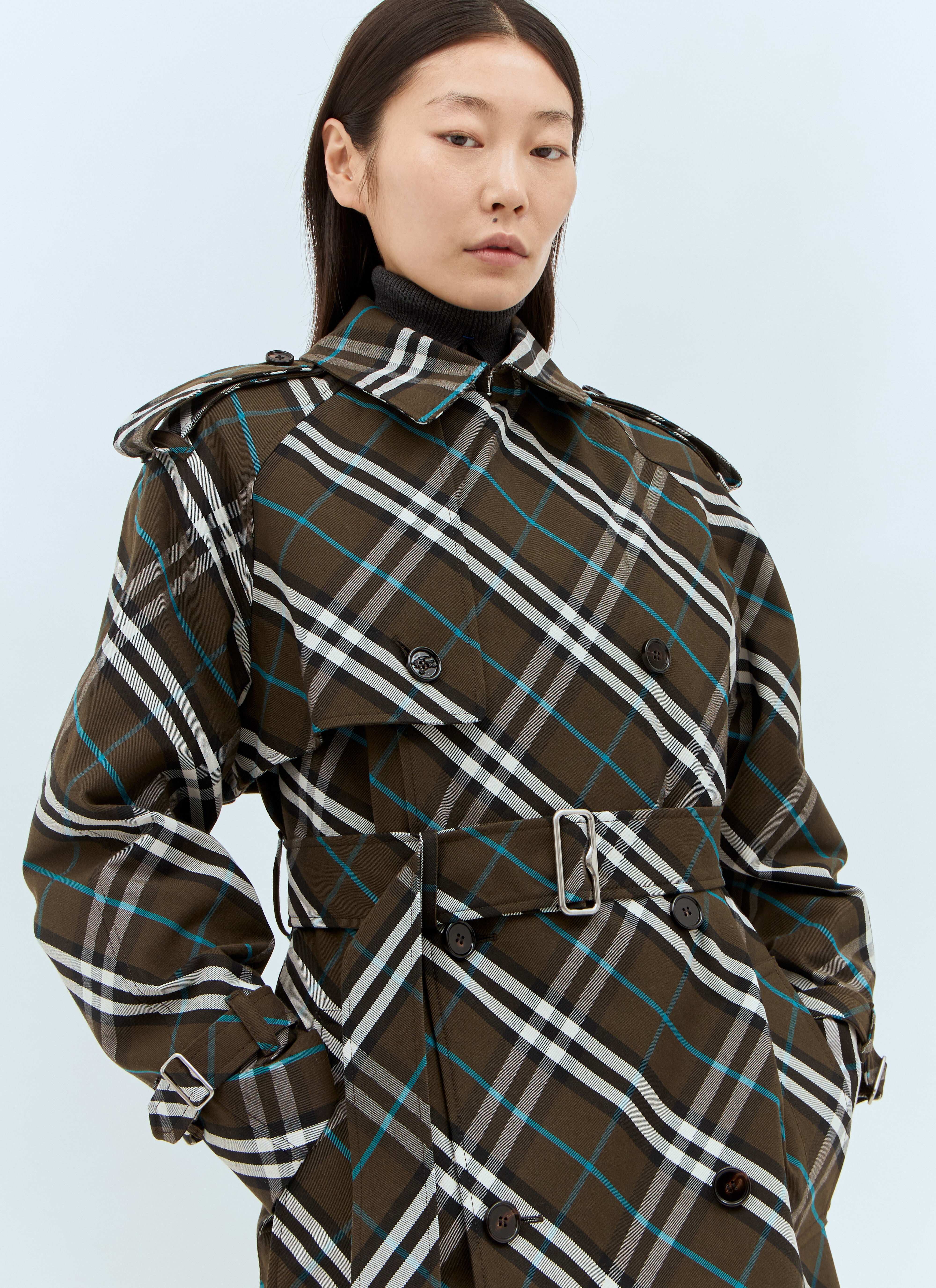 Check Twill Trench Coat - 4