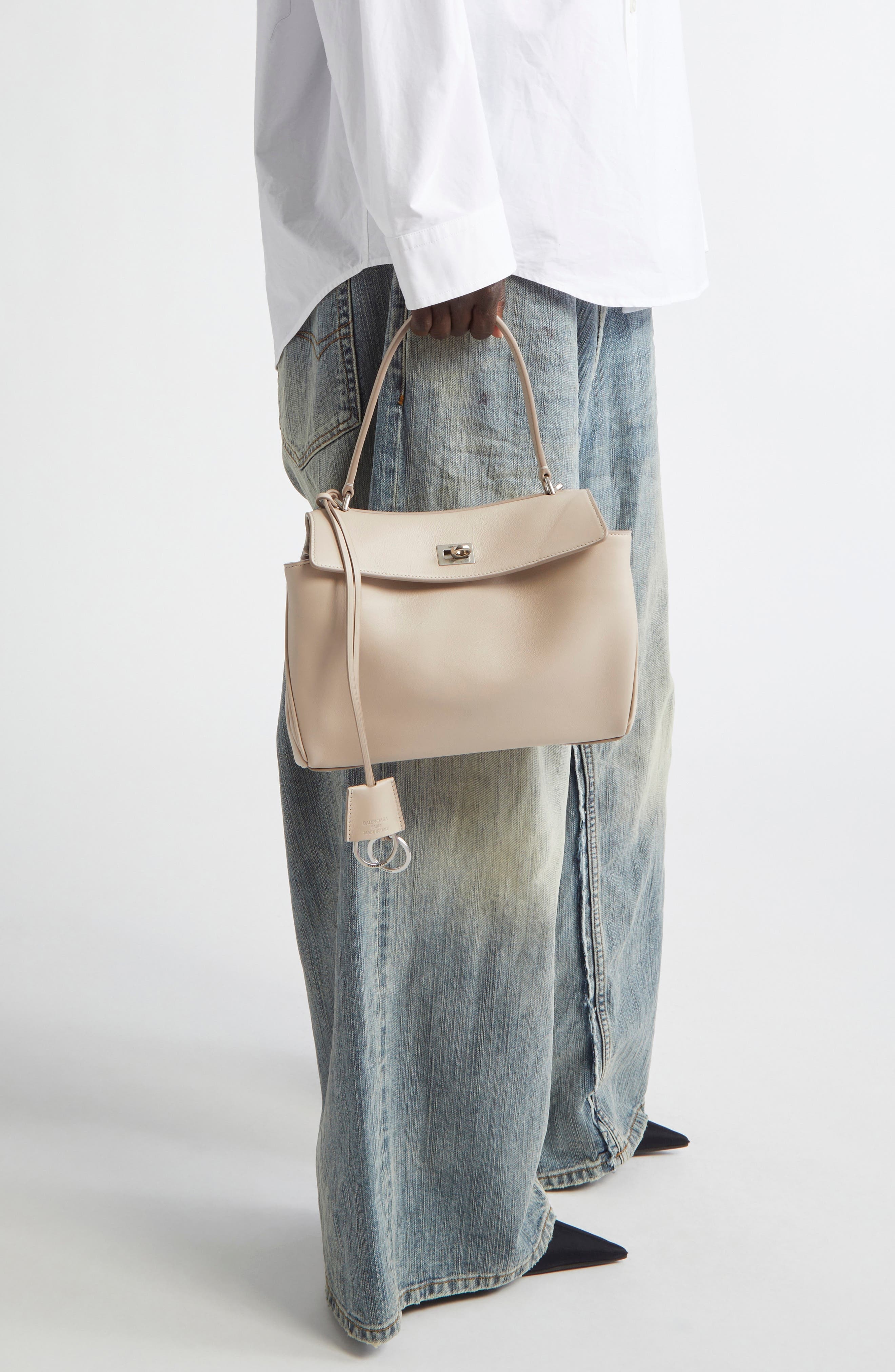 Balenciaga Small Rodeo Leather Top Handle Bag in 2019 Almond at Nordstrom - 3