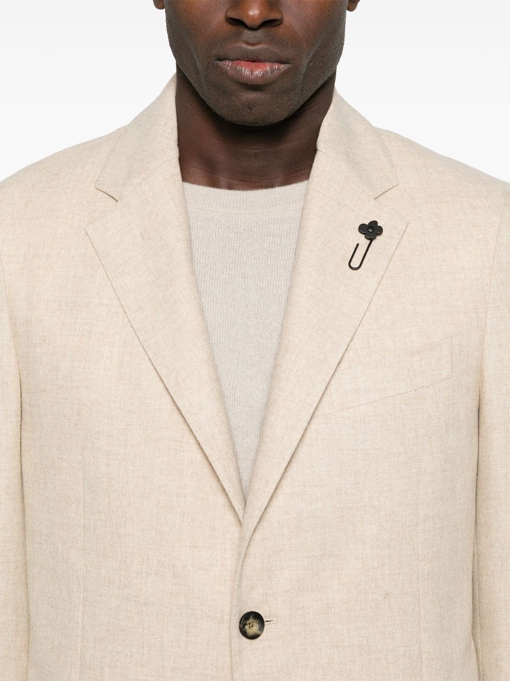 mélange-effect blazer - 5