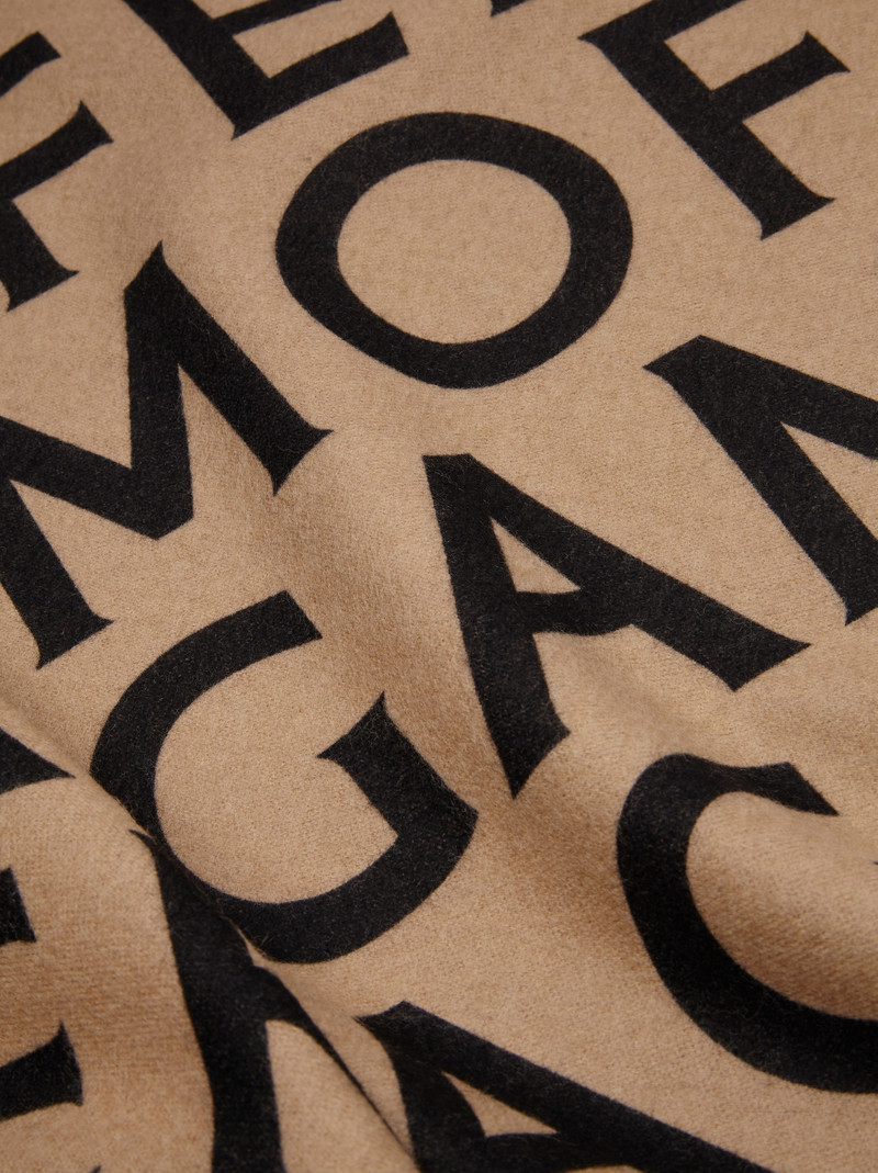 FERRAGAMO Double scarf with lettering outlook