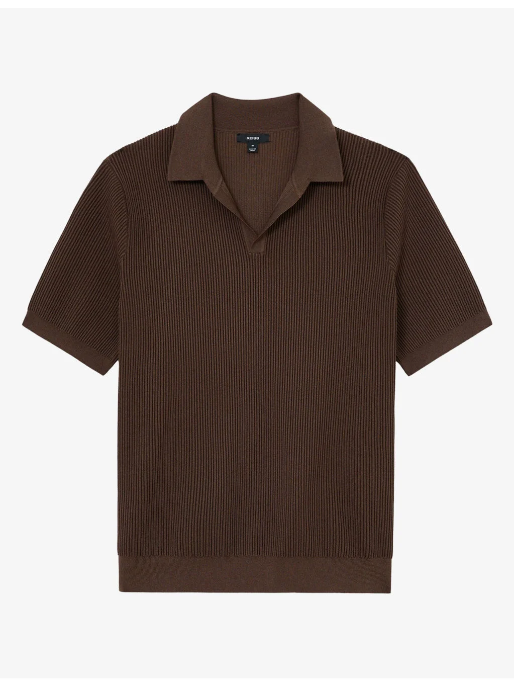 Sailor Ribbed Open-Collar Stretch-Knit Polo - 1