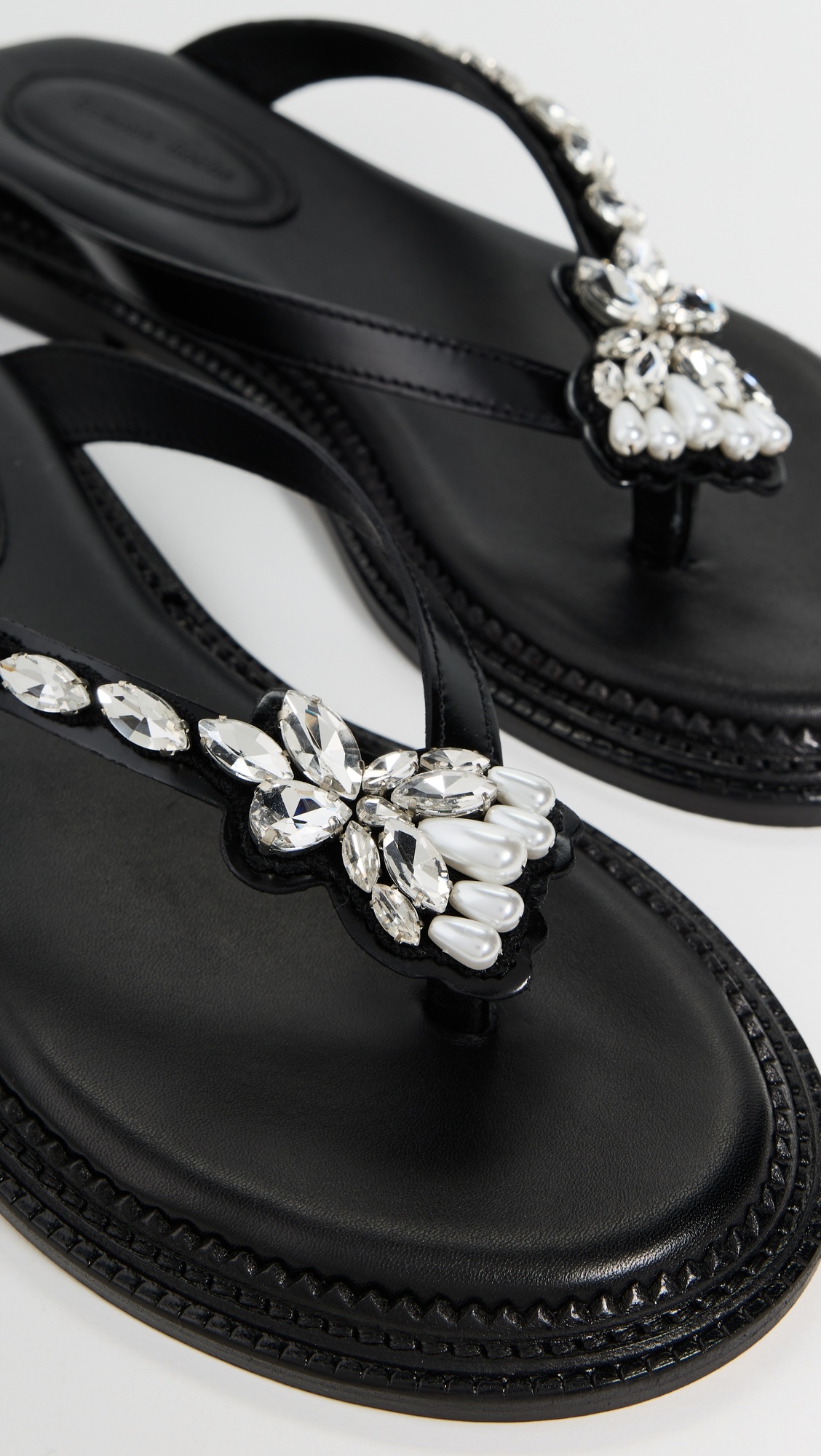 Embellished Thong Sandals - 5