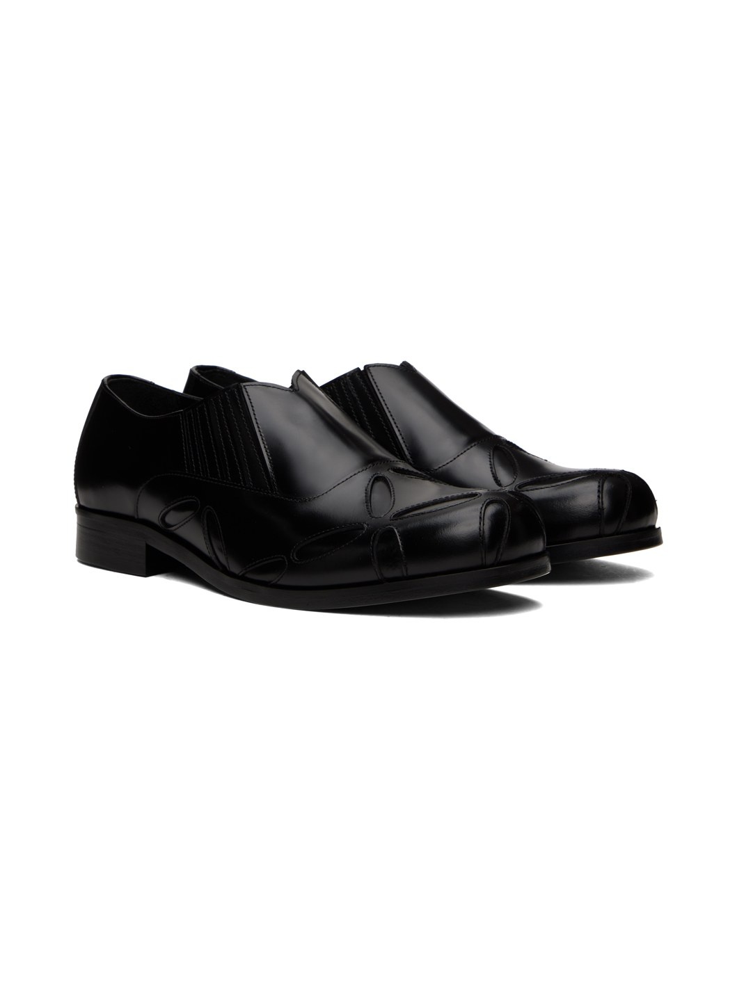 Black Slashed Loafers - 4