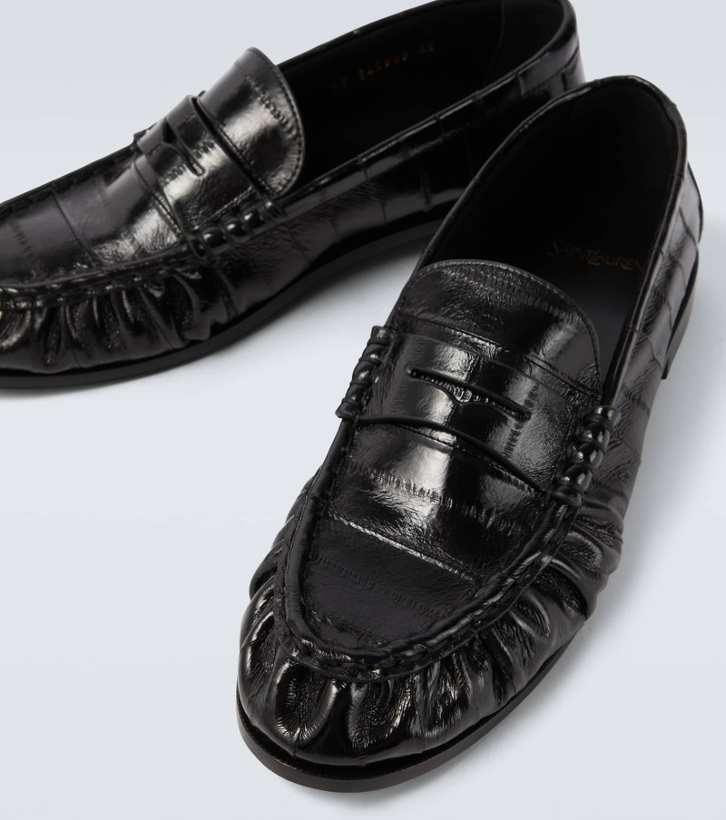 SAINT LAURENT Le Loafer leather penny loafers outlook