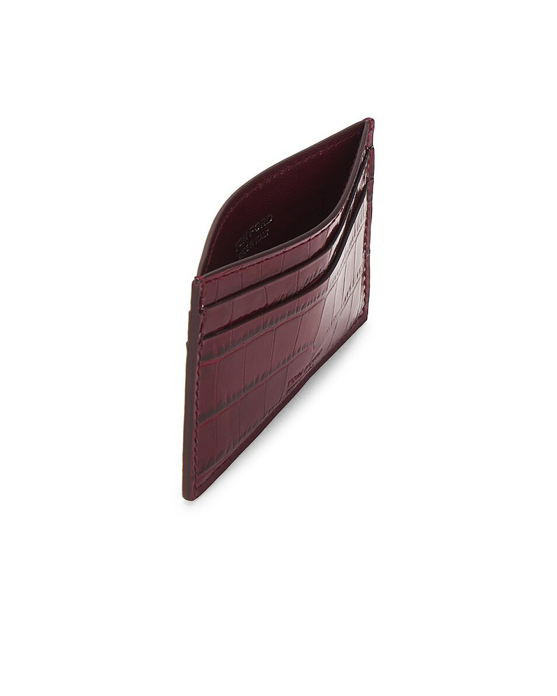 TOM FORD Shiny Printed Croc Exotic Line Classic Card Holder outlook