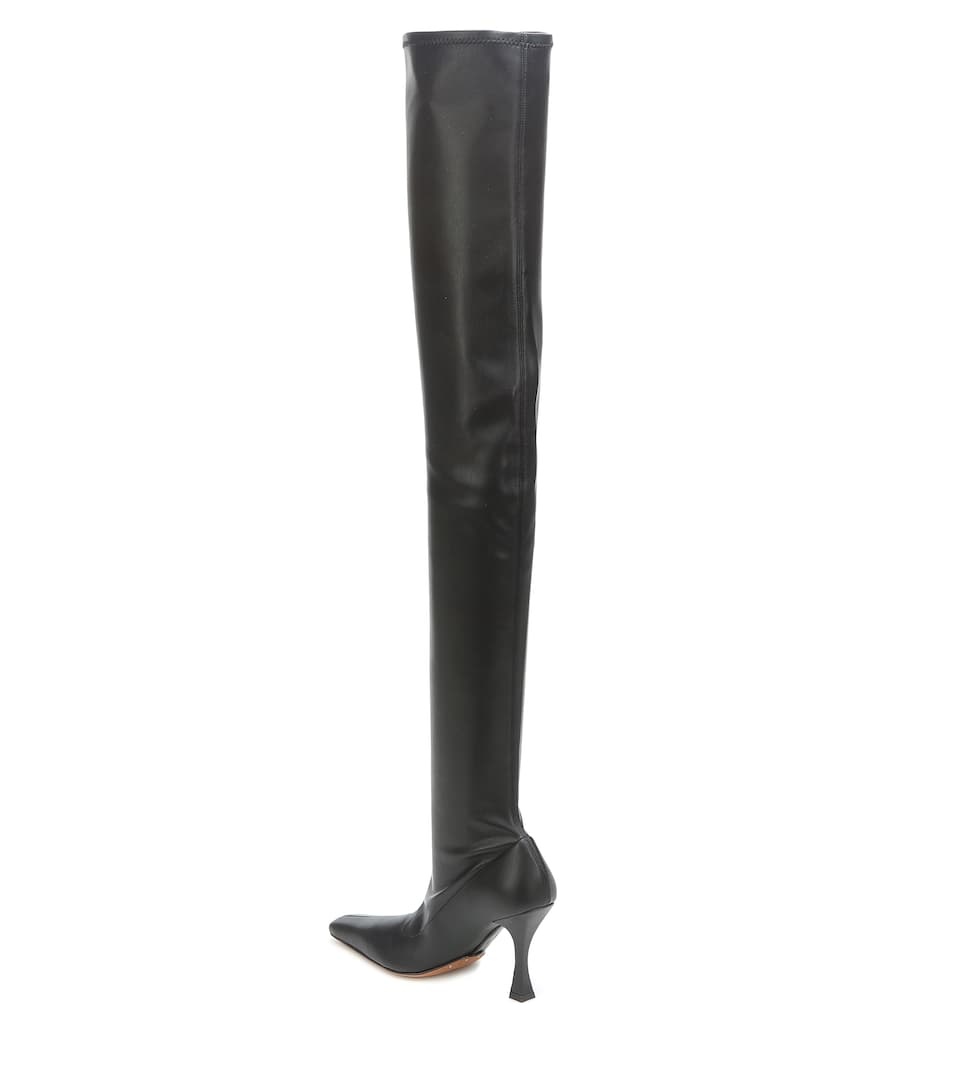 Faux leather over-the-knee boots - 3