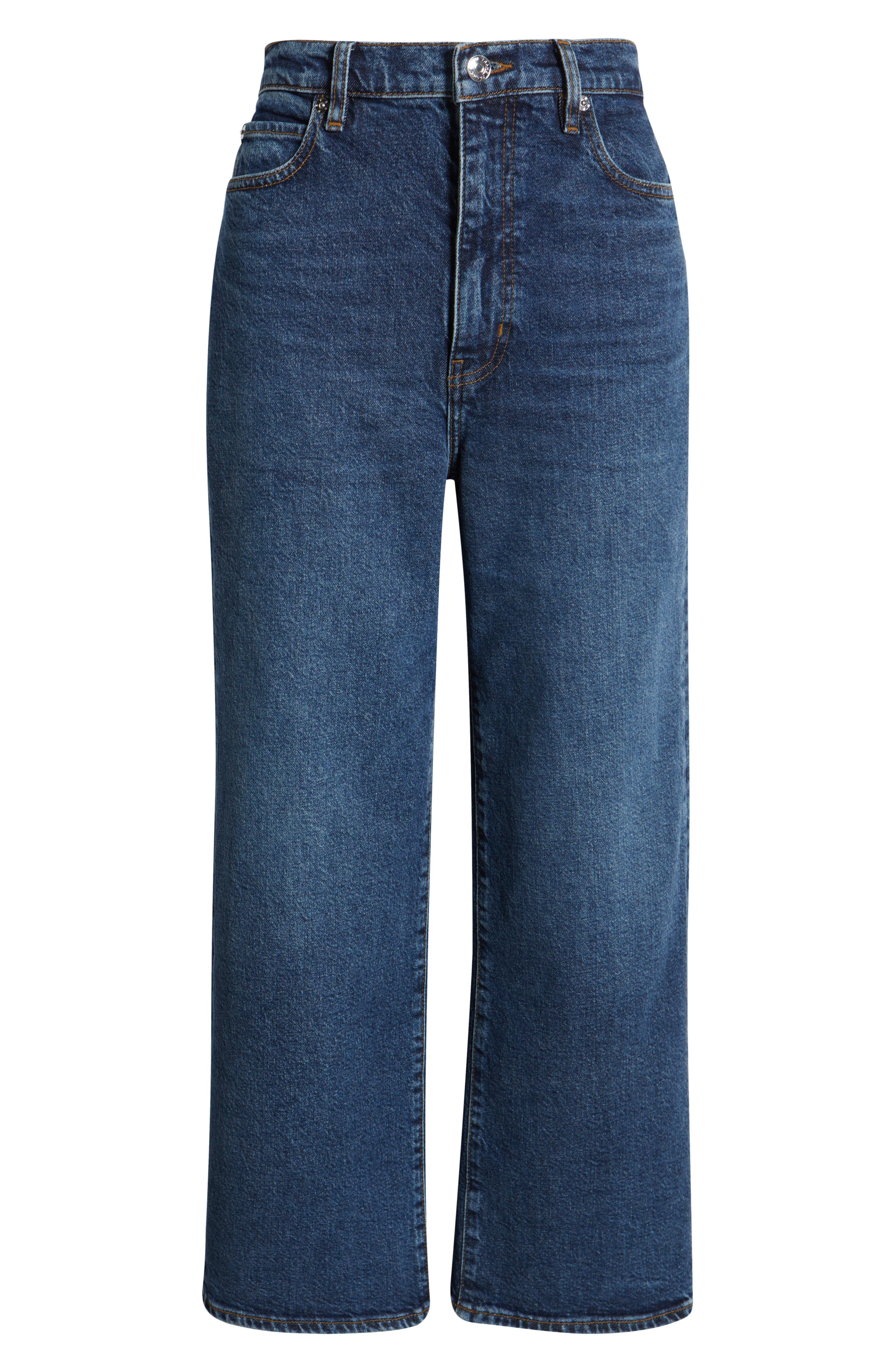 FRAME The Wide High Waist Ankle Wide Leg Jeans in Archie at Nordstrom - 5