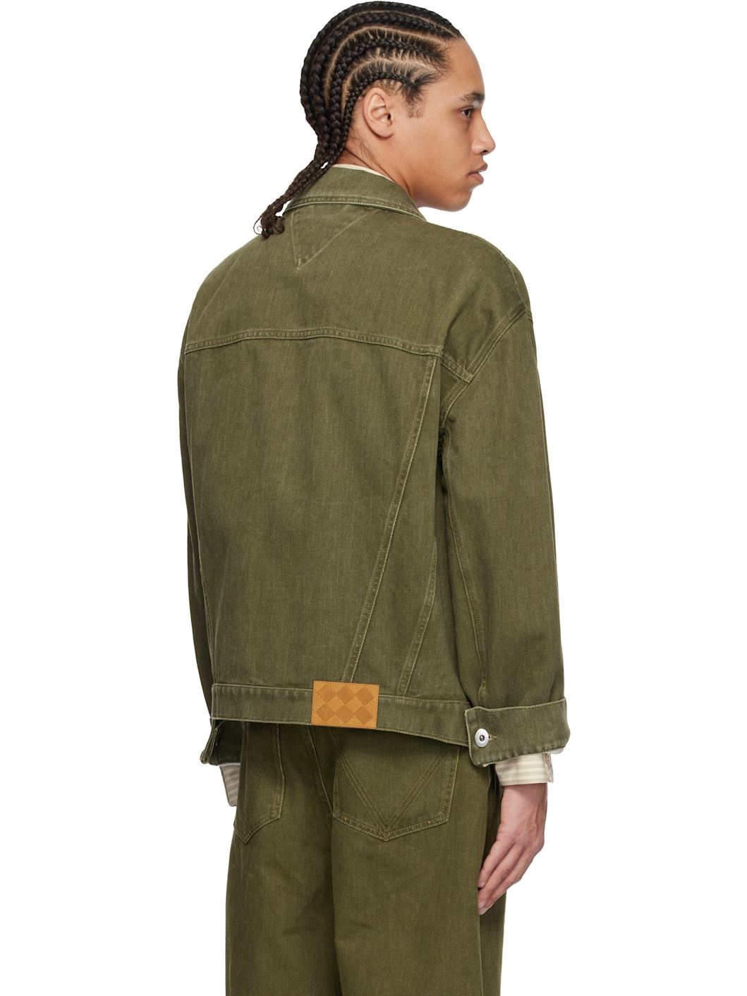 Khaki Colored Denim Jacket - 3