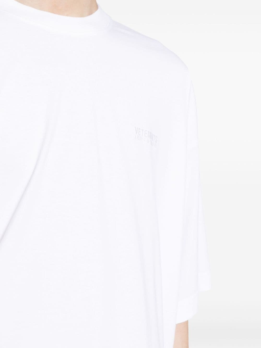logo-embroidered cotton T-shirt - 6