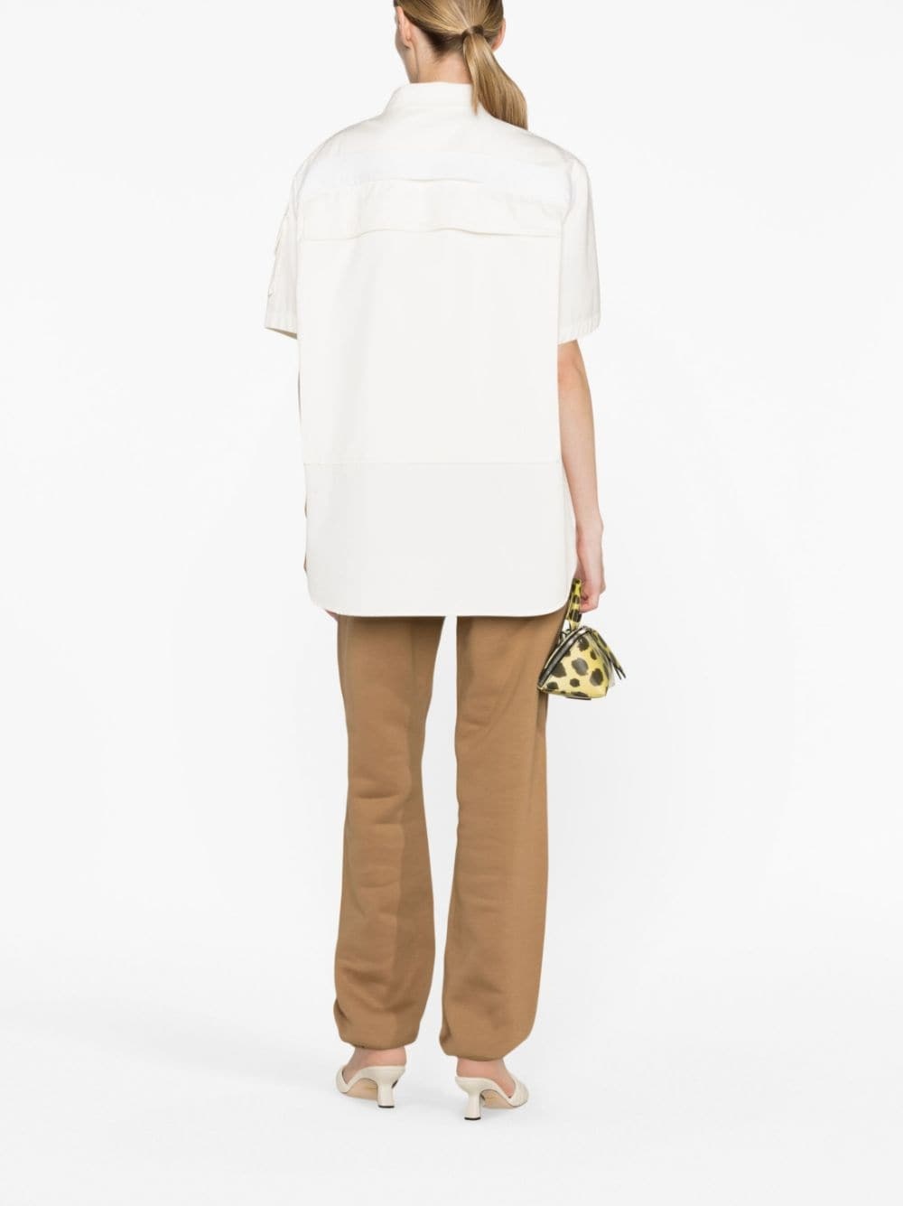 embroidered logo tapered track pants - 3