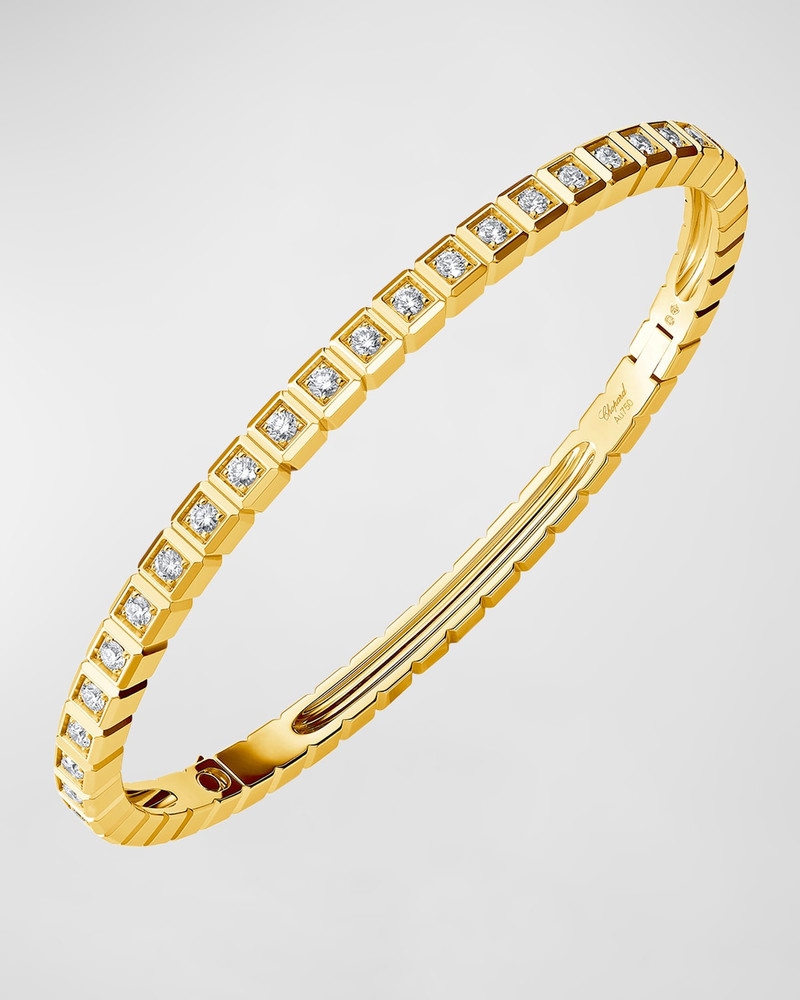 Ice Cube 18K Yellow Gold Diamond Bracelet, Size Medium 1