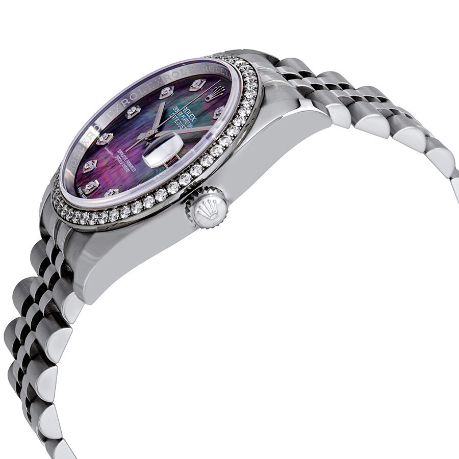 Rolex Oyster Perpetual Datejust 36 Black Mother of Pearl Dial Stainless Steel Jubilee Bracelet Autom - 2
