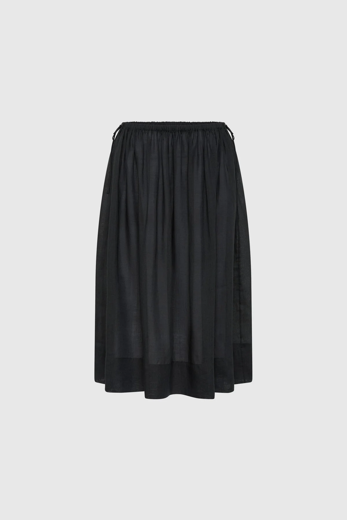 Transparent Midi Skirt - Black - 1
