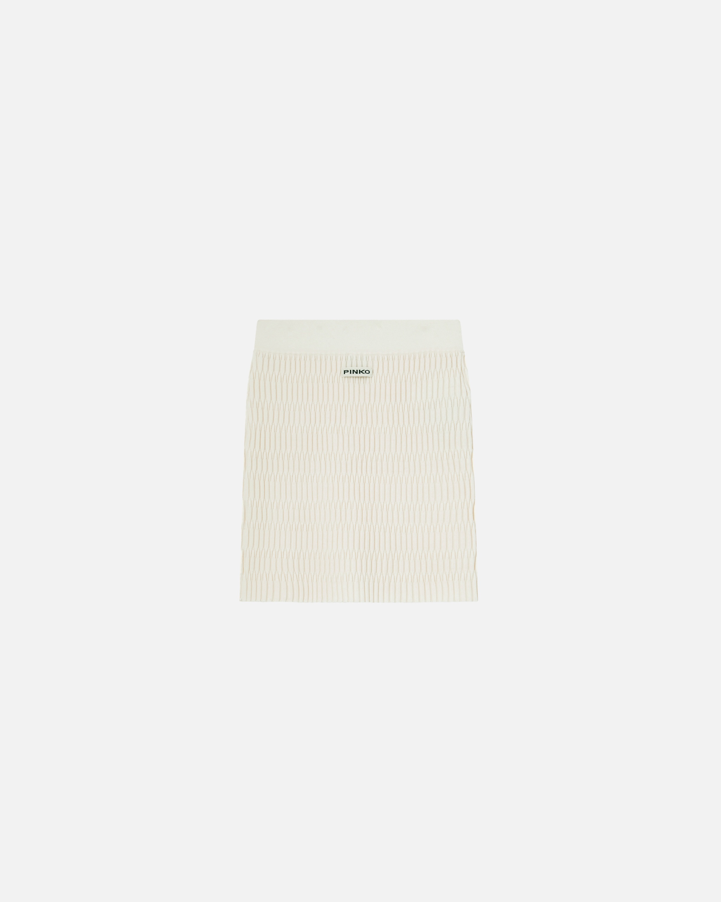 KNIT MINI SKIRT WITH GEOMETRIC STITCHING - 6