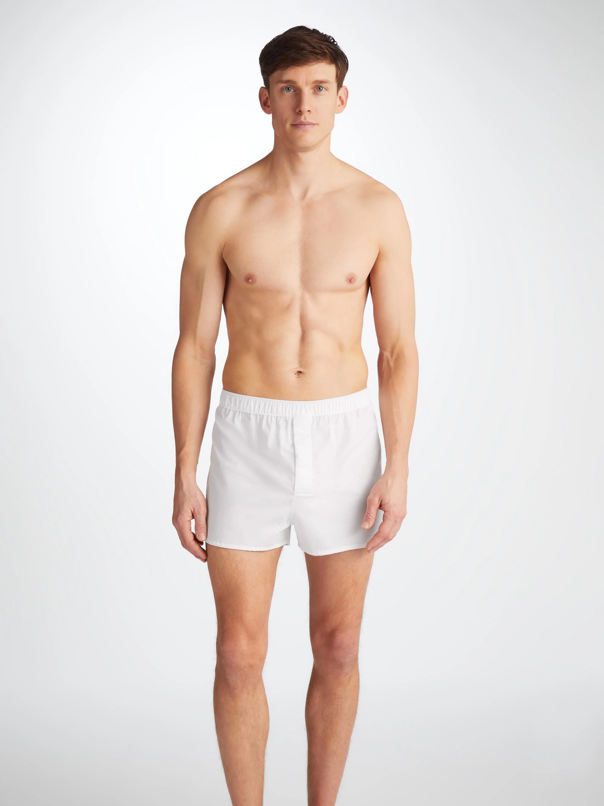 Men's Modern Fit Boxers Savoy Cotton White - 1