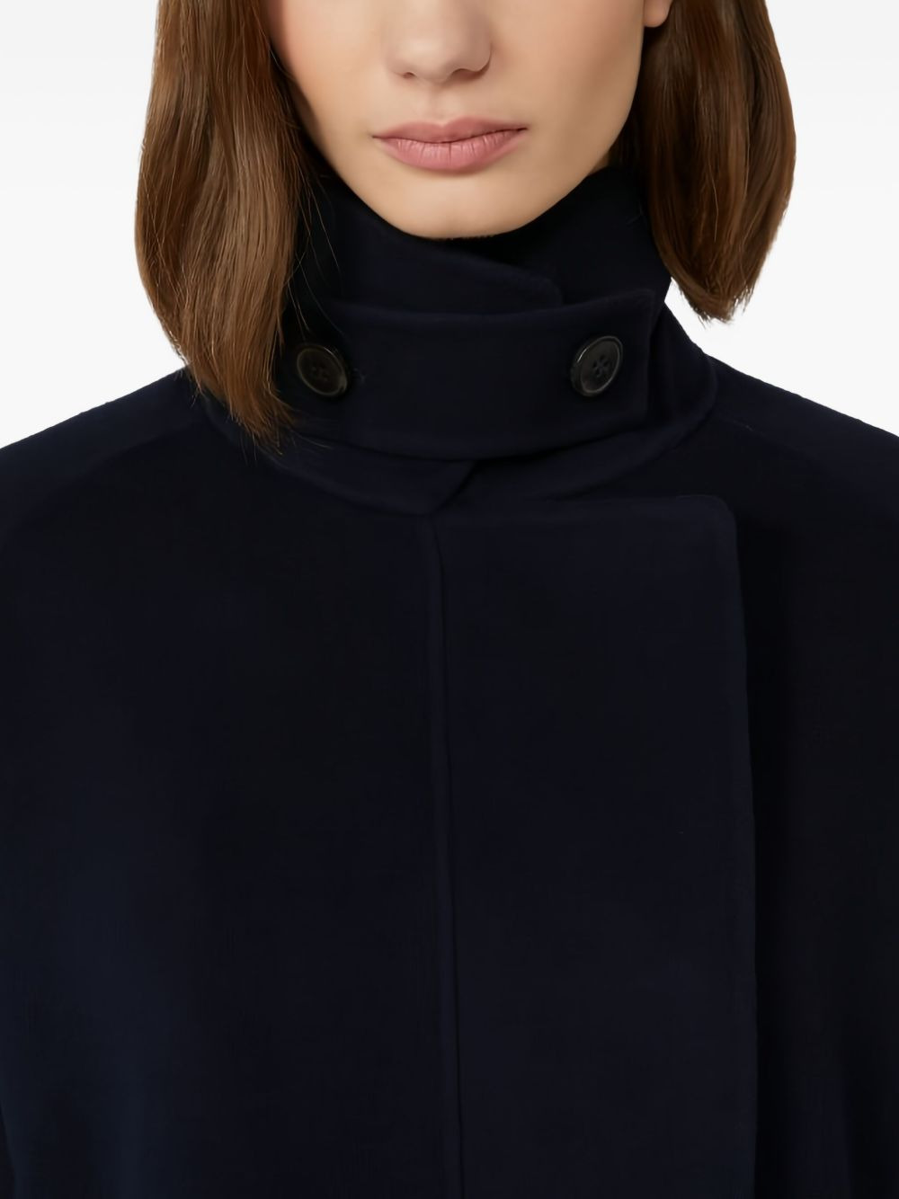 Wool broadcloth cropped coat - 5
