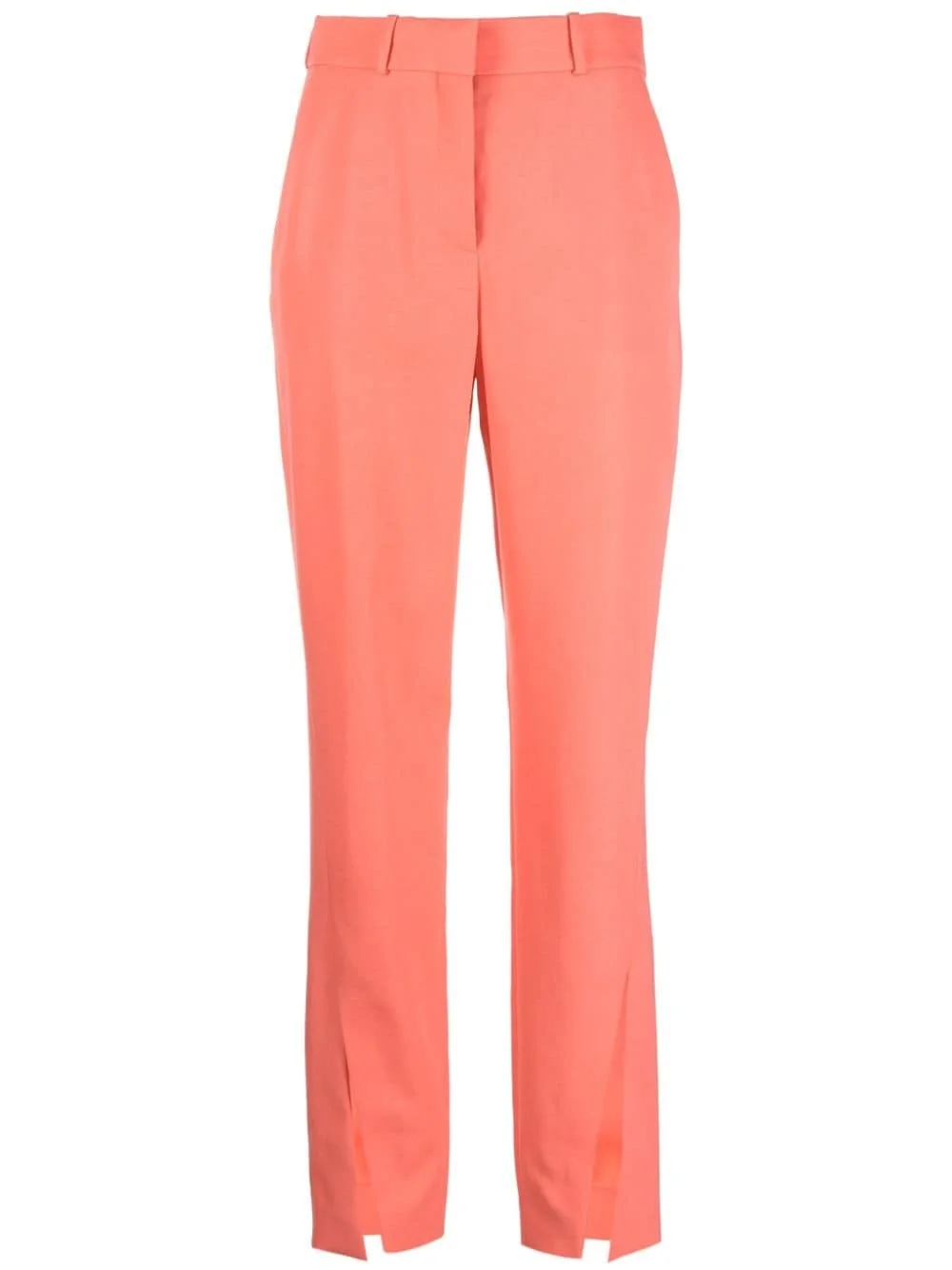 split-hem virgin wool tapered trousers - 1