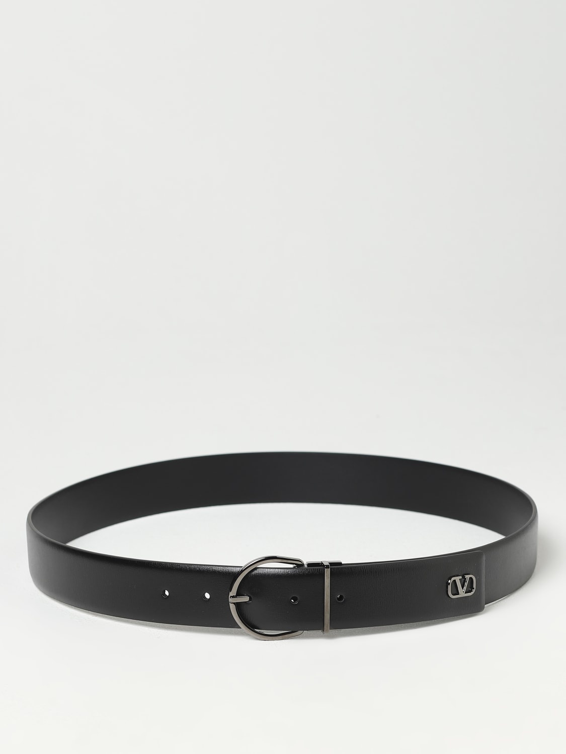 Valentino Garavani Mini VLogo belt in micro grained leather - 1