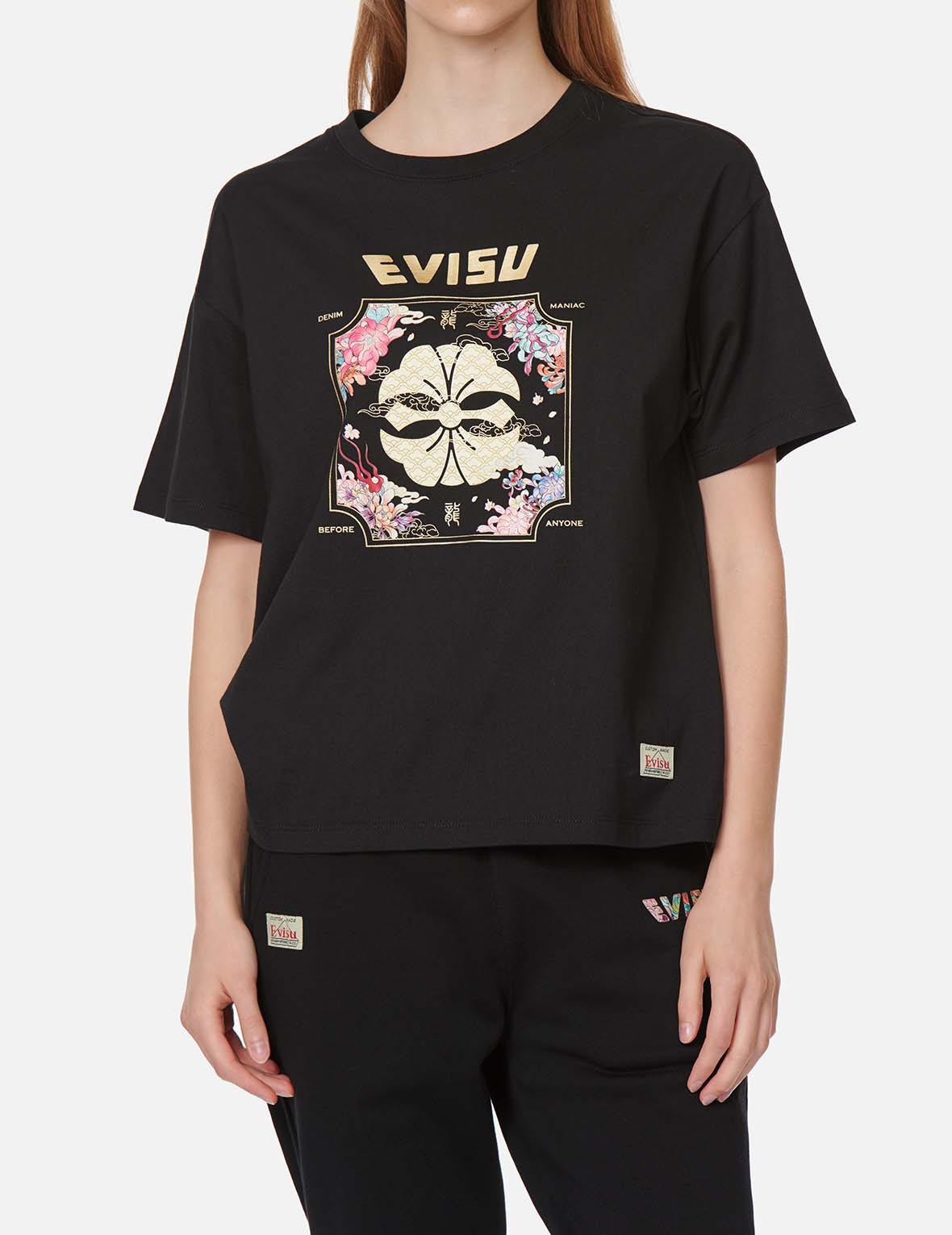 KAMON AND FLORAL PRINT T-SHIRT - 3