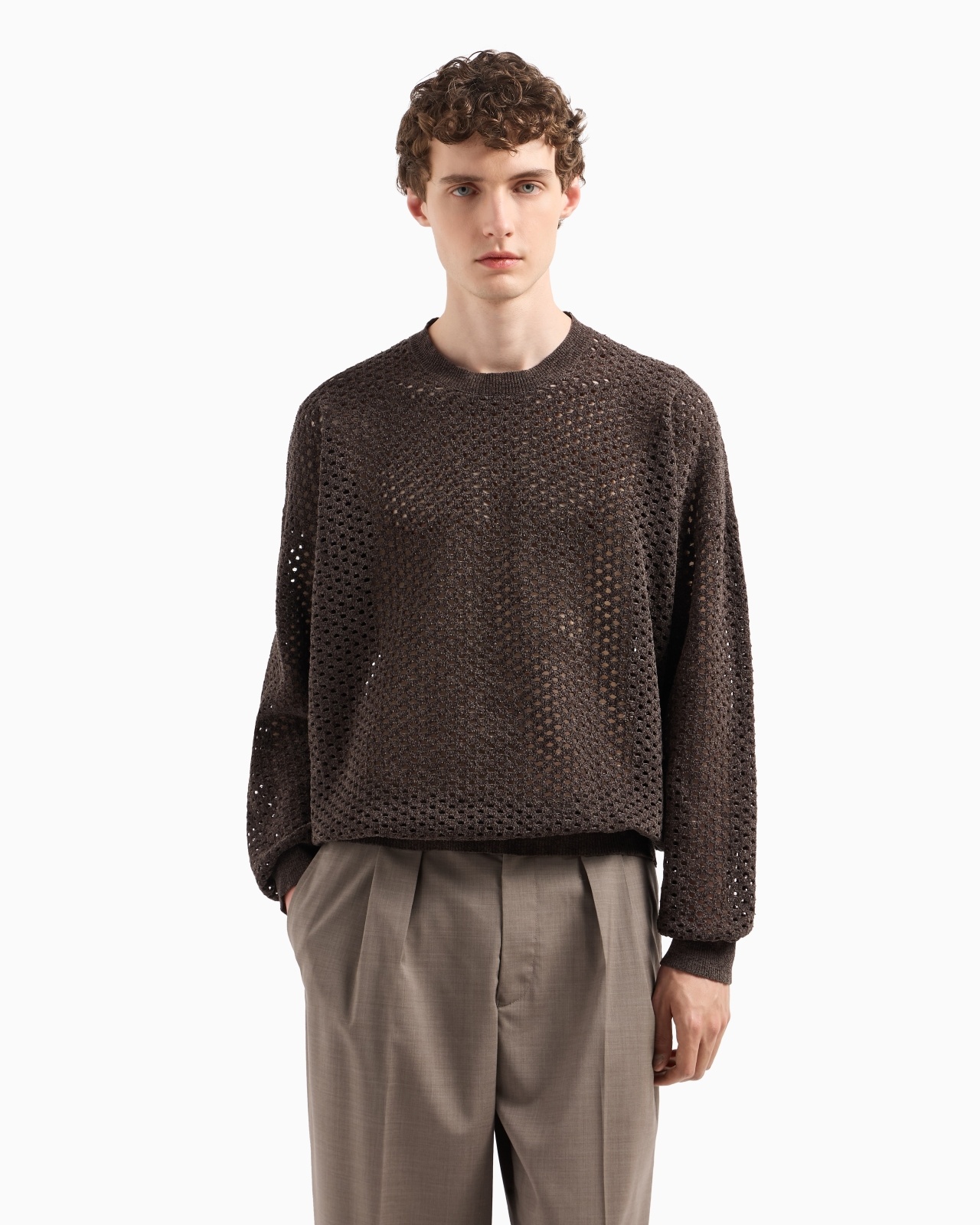 JUMPER IN A PERFORATED, PUNCH-STITCH CHENILLE - 4