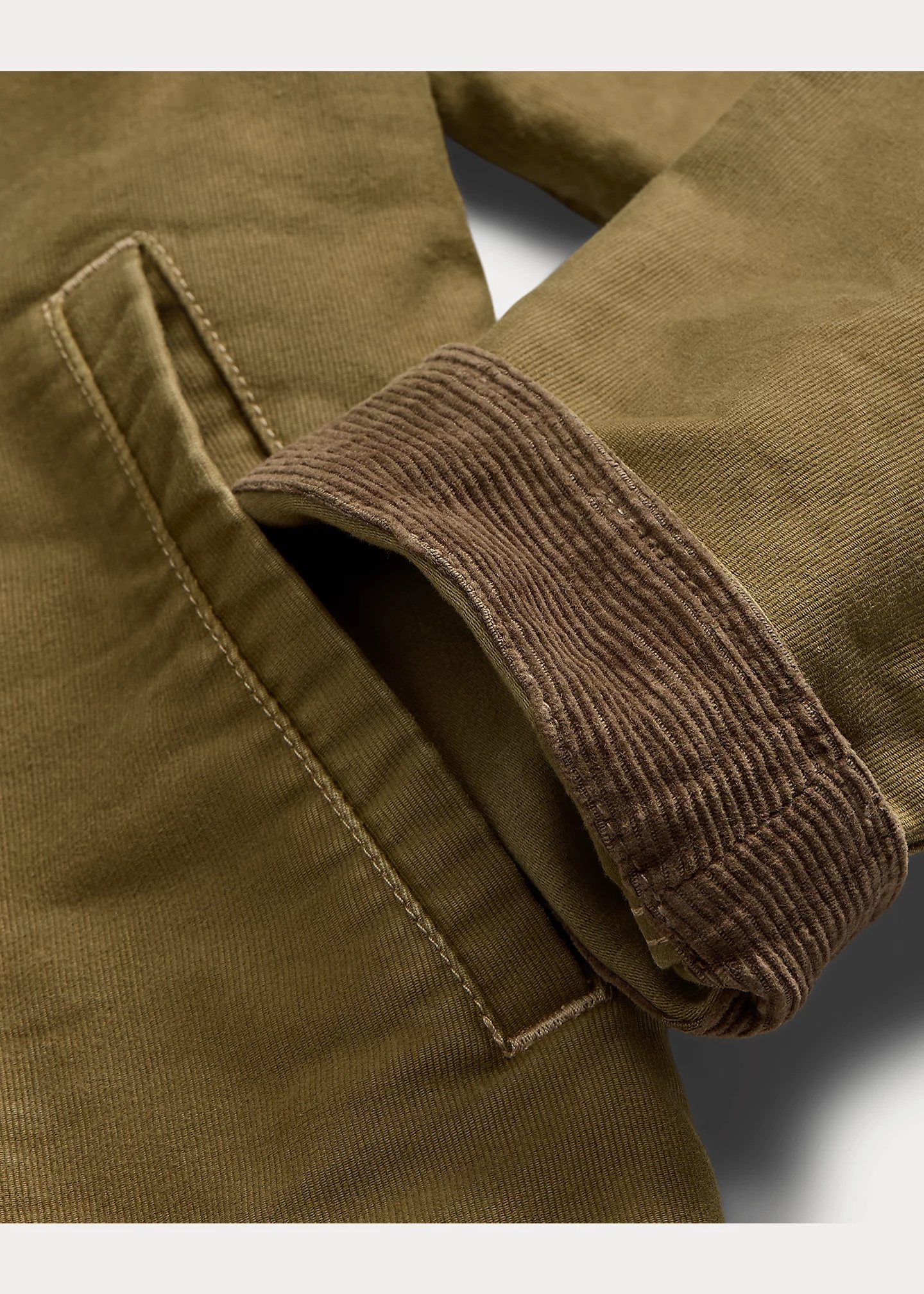 Corduroy-Collar Cotton Deck Jacket - 4
