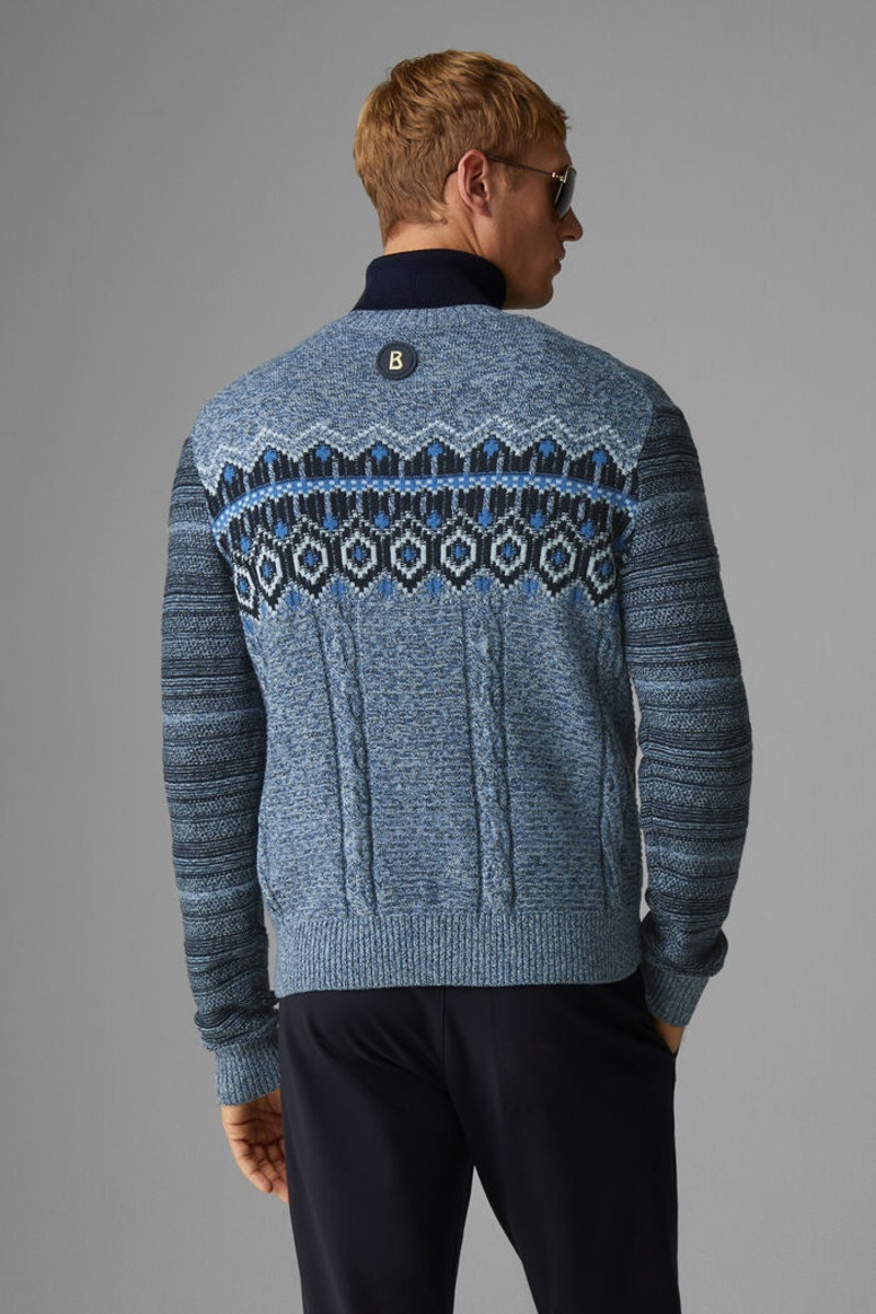 Mael Knitted pullover in Blue 3