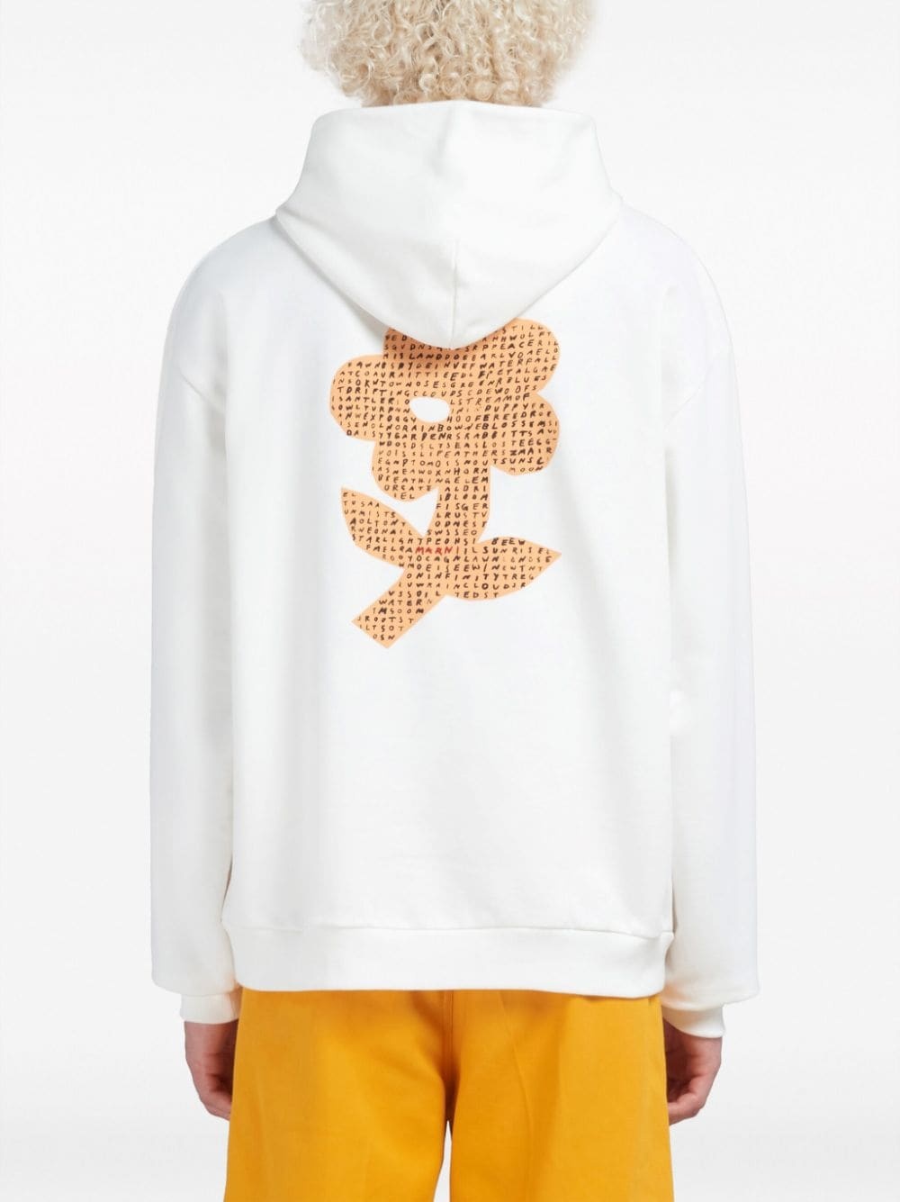 logo-print cotton hoodie - 4