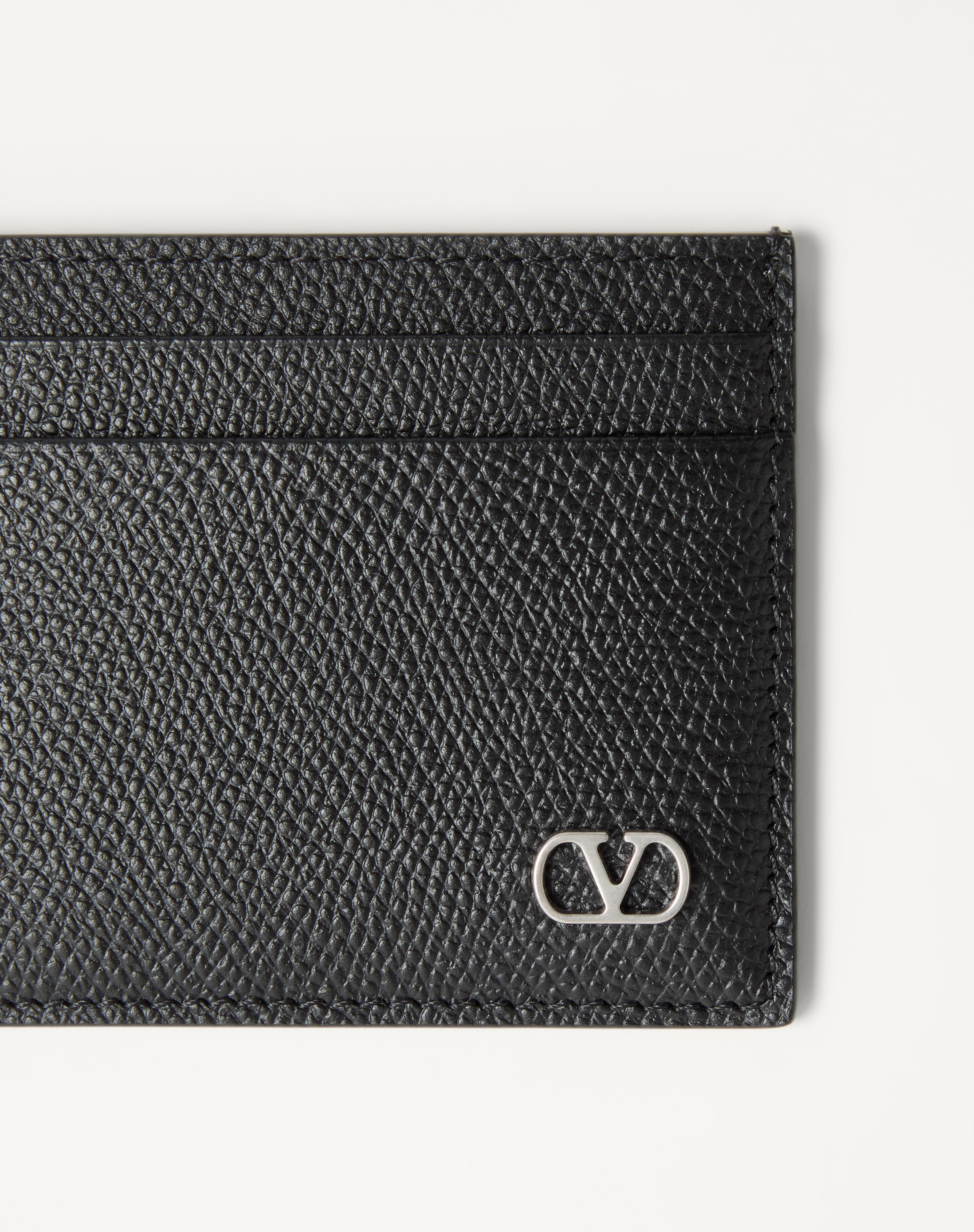 VALENTINO GARAVANI VLOGO SIGNATURE CARDHOLDER IN GRAINY CALFSKIN - 2