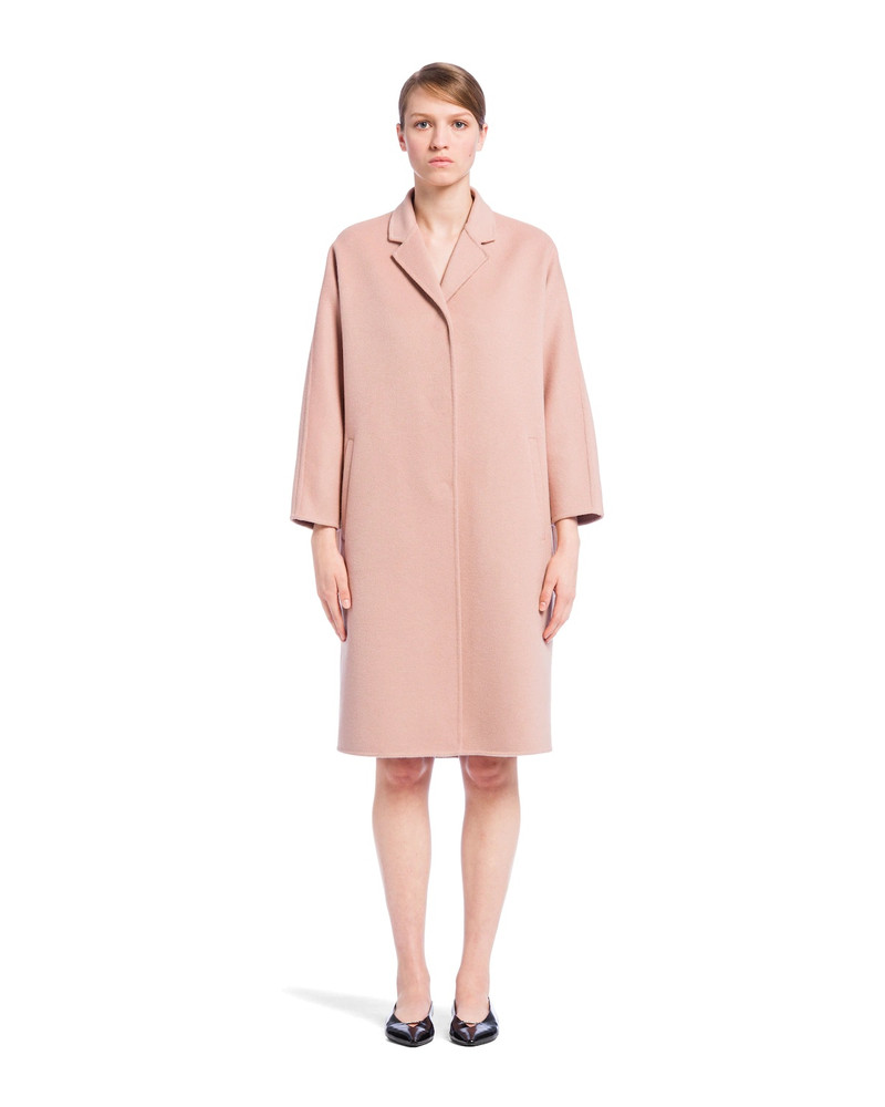 Prada Single-breasted cashgora overcoat outlook